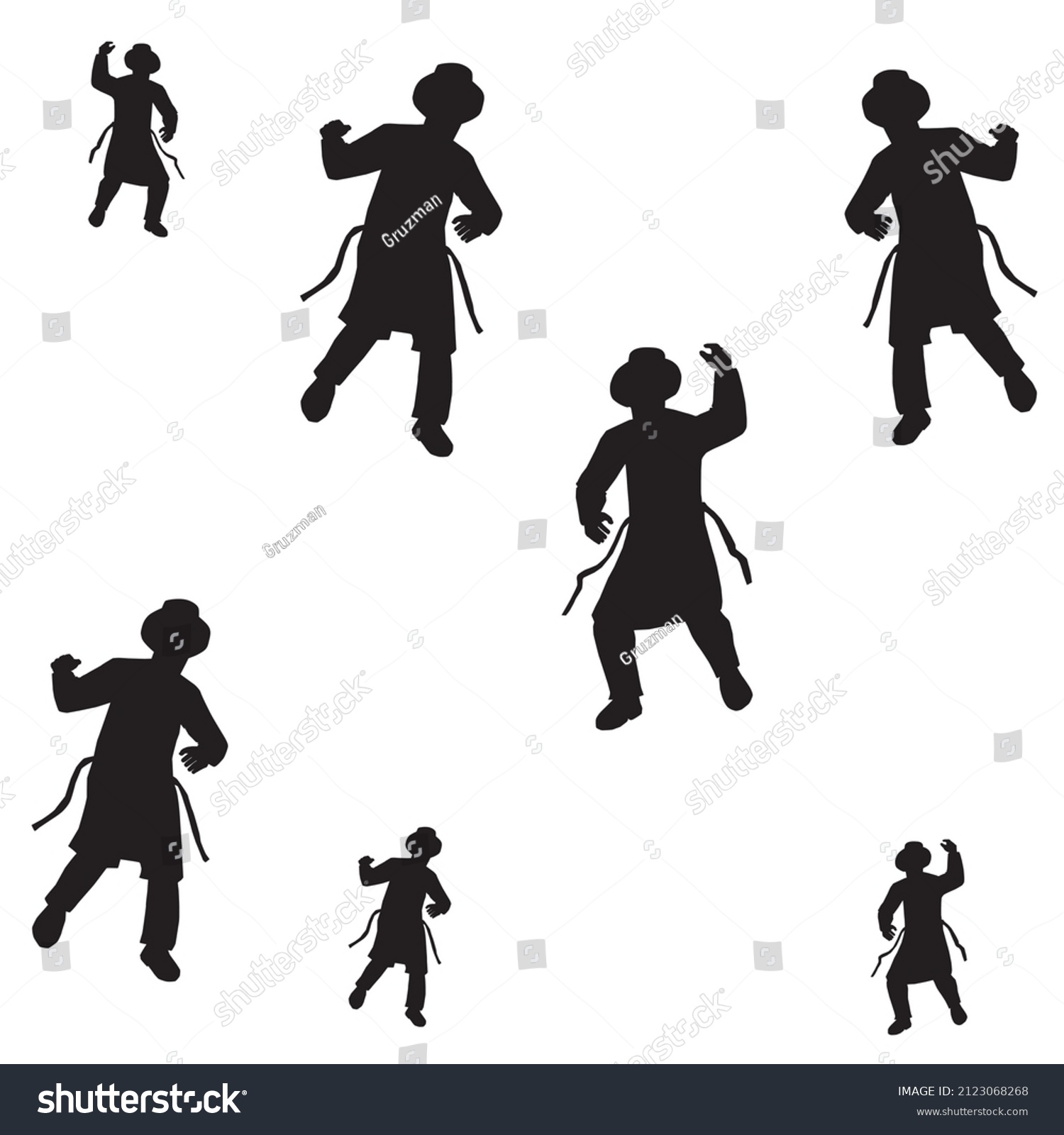 חסידים רוקדים צלליות שחורות יהודי שמחה שמח חתונה חג פורים שמחת תורה ציור איור וקטורי וקטור ווק...jpg