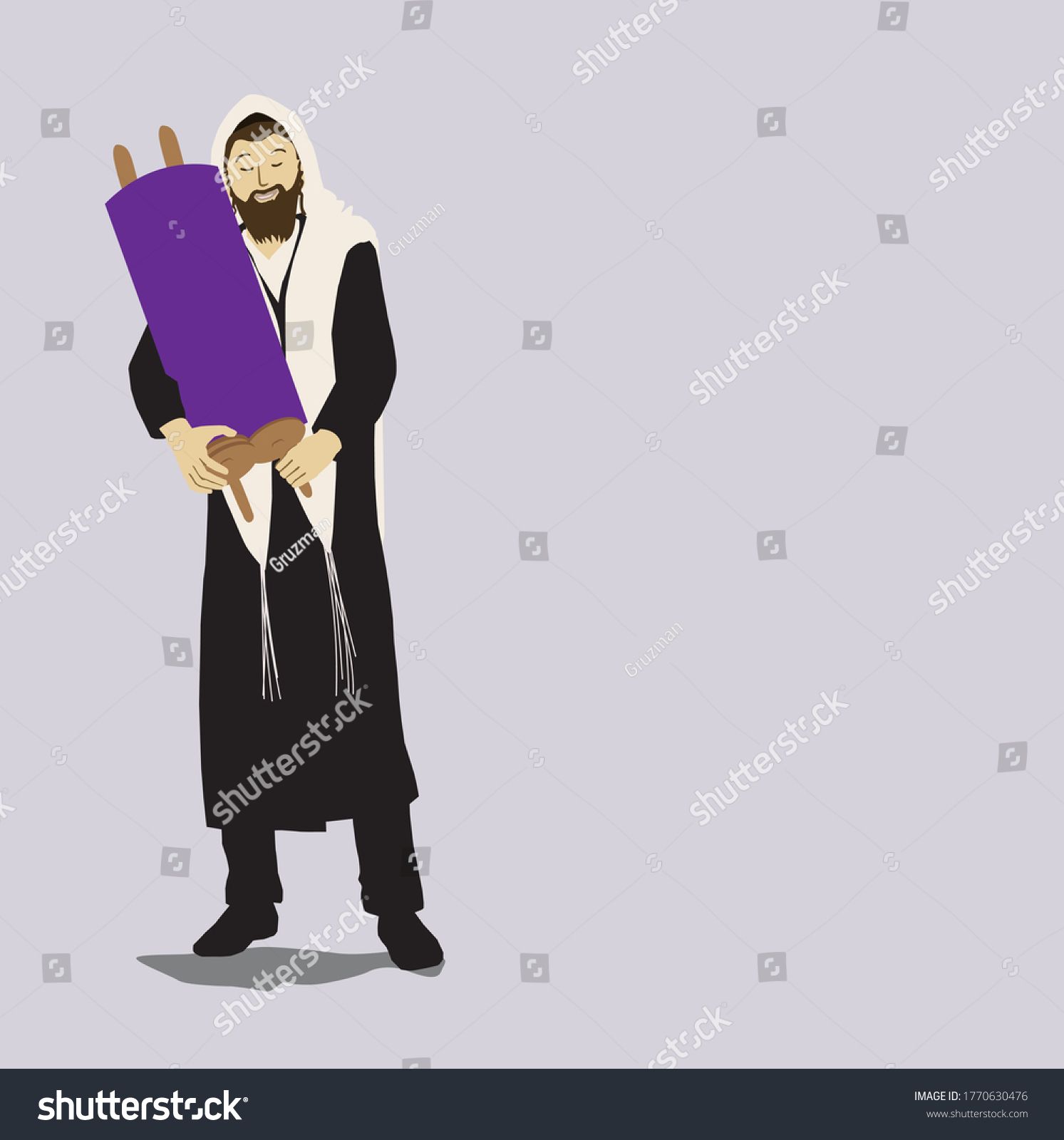 חסיד חרדי דתי רוקד עם ספר תורה טלית שמחת תורה הקפות הכנסת רקע עיצוב הזמנה-1770630476.jpg