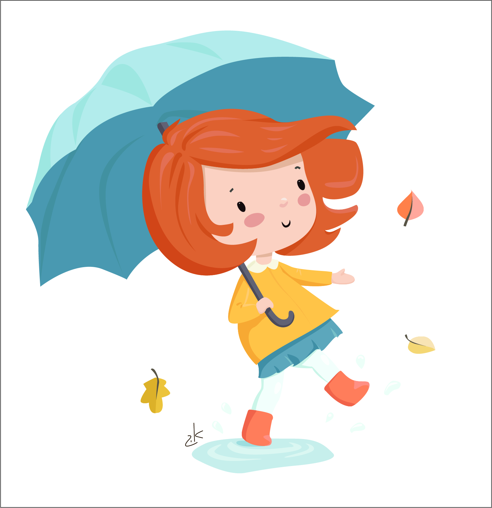 ילדה חמודה וקטורית