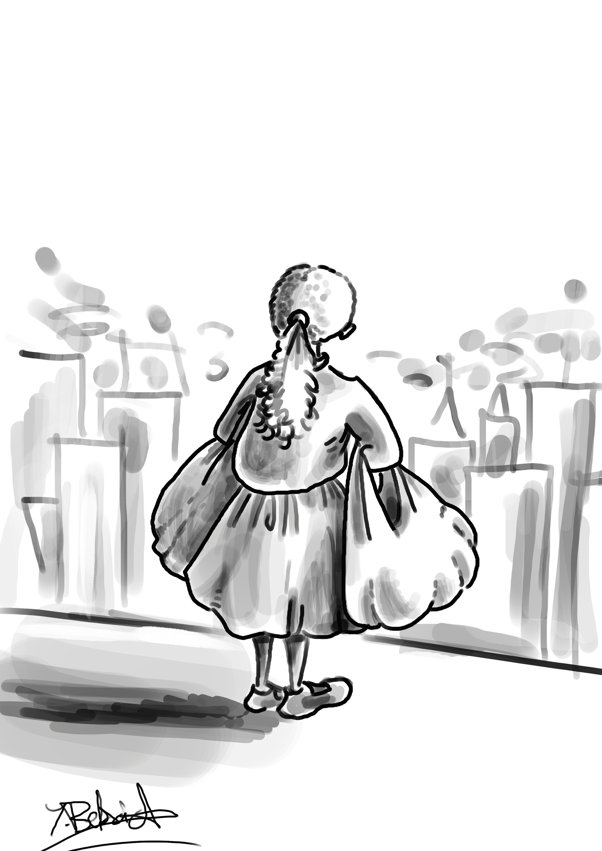 ילדה מול האופק