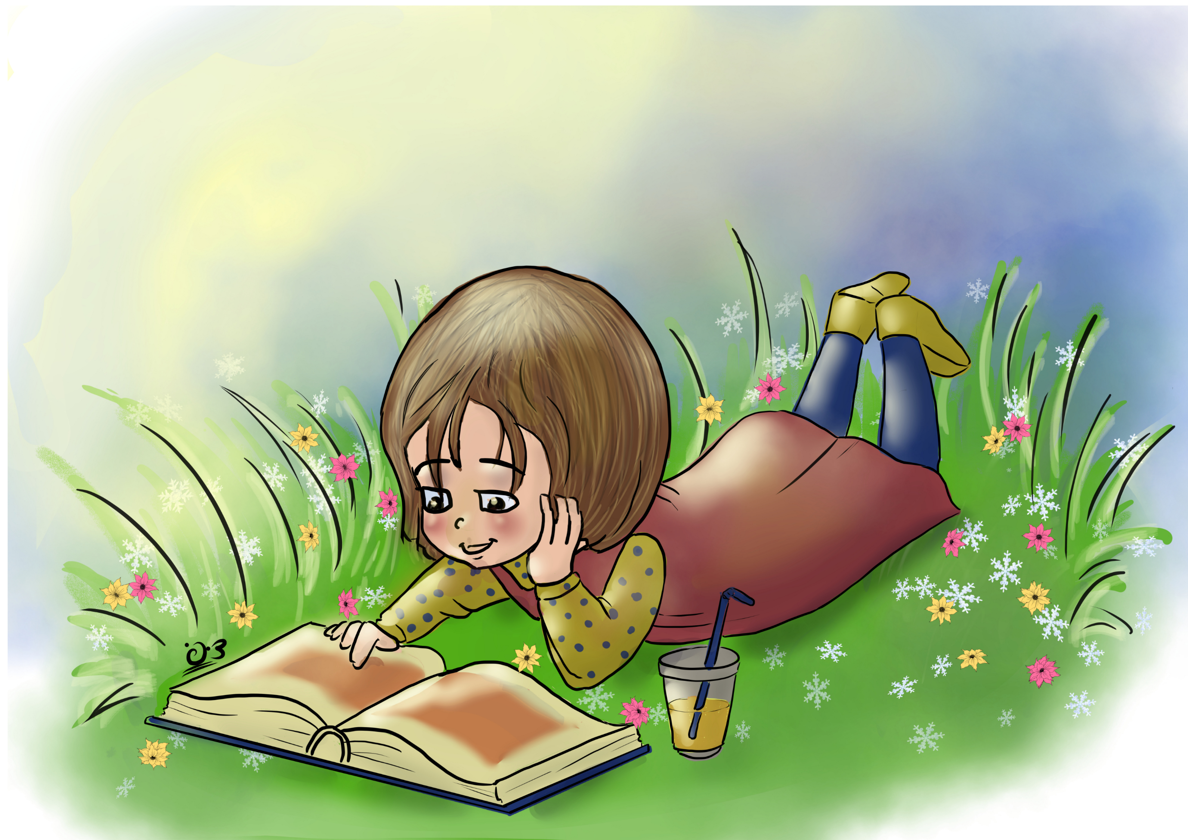 ילדה מסתקלת בספר .jpg