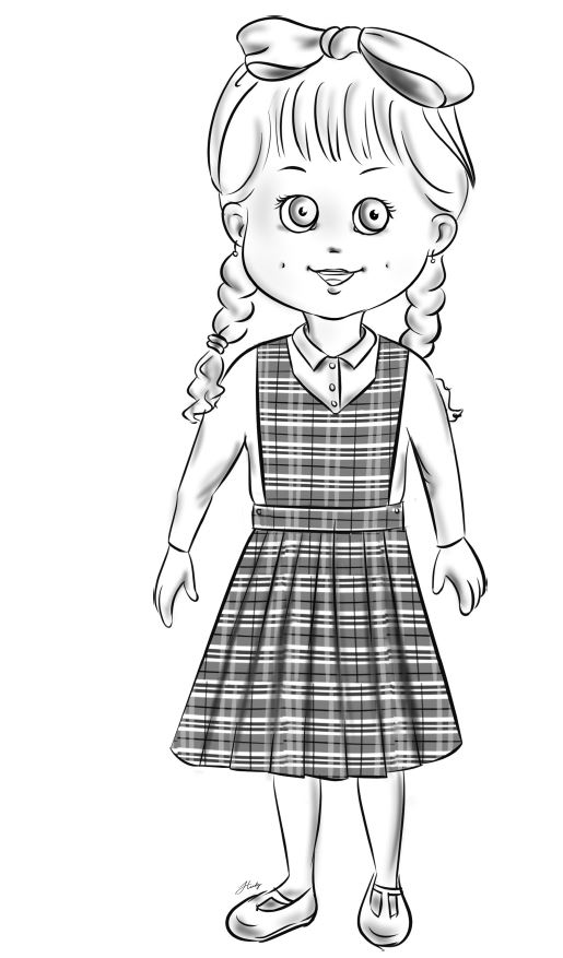 ילדה עומדת לשיכפולים