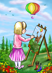 ילדונת מציירת נוף-מ.png