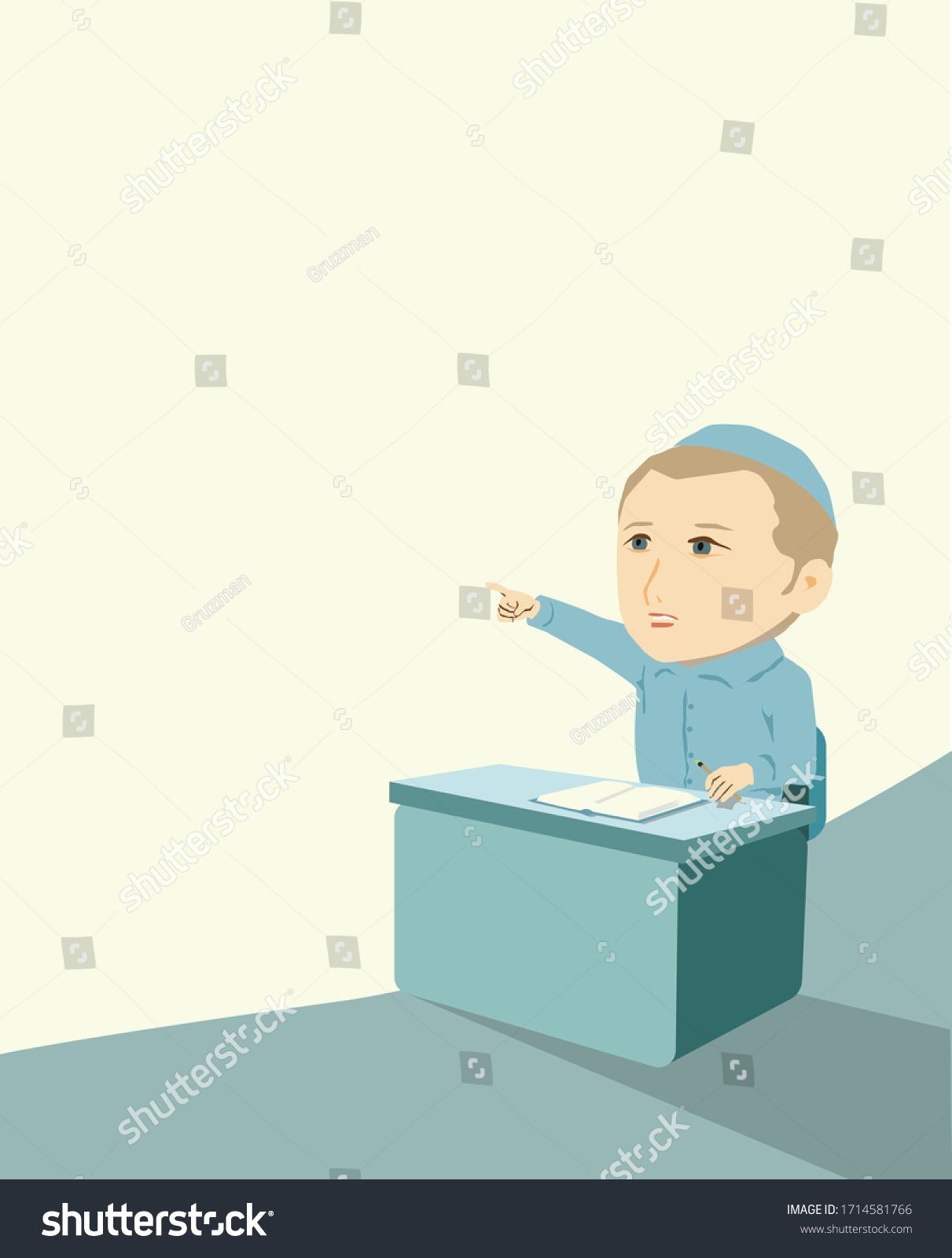 ילד חרדי לומד תורה מצביע בשיעור-1714581766.jpg