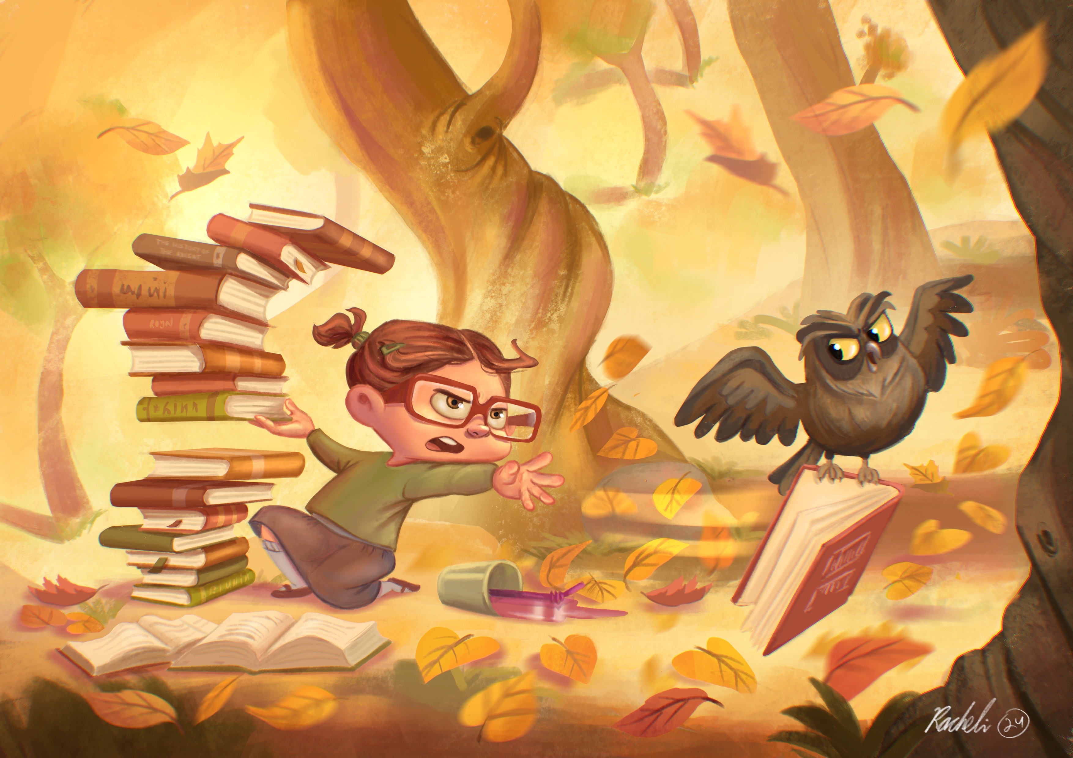 ינשוף וילדה