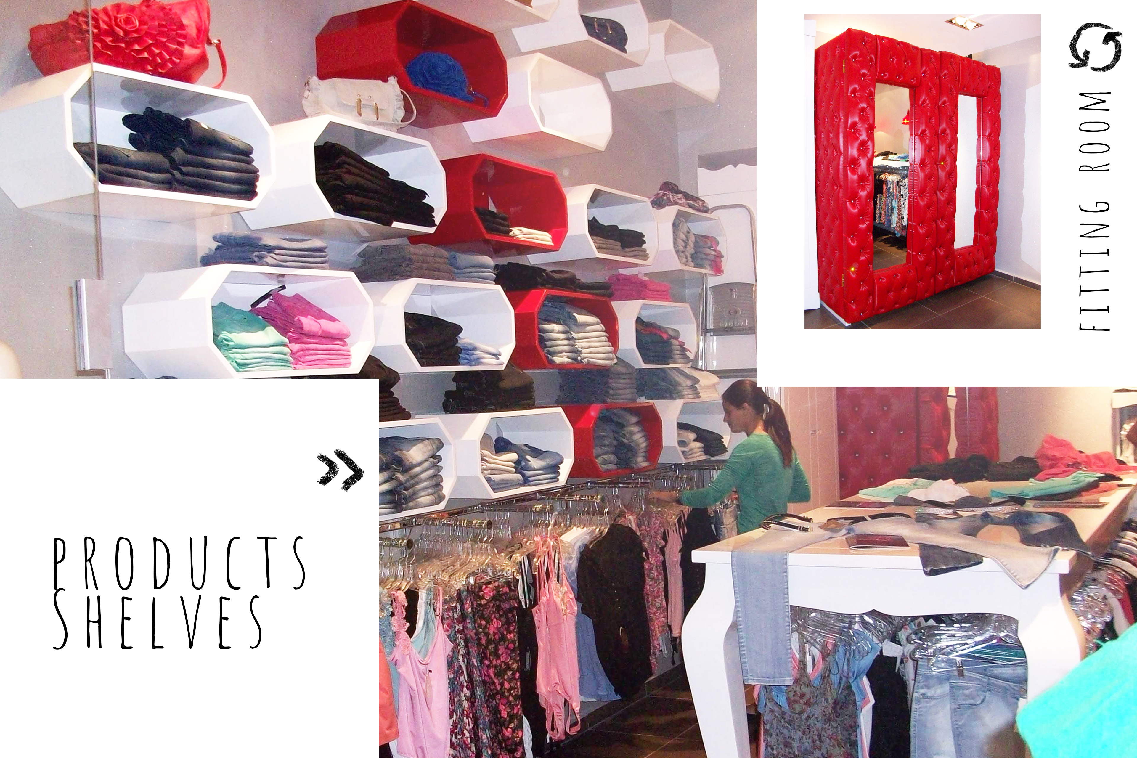 יעקב עיצוב ואדריכלות פנים עיצוב חנות בגדים "STUDIO  PASHA"  רשל"צ