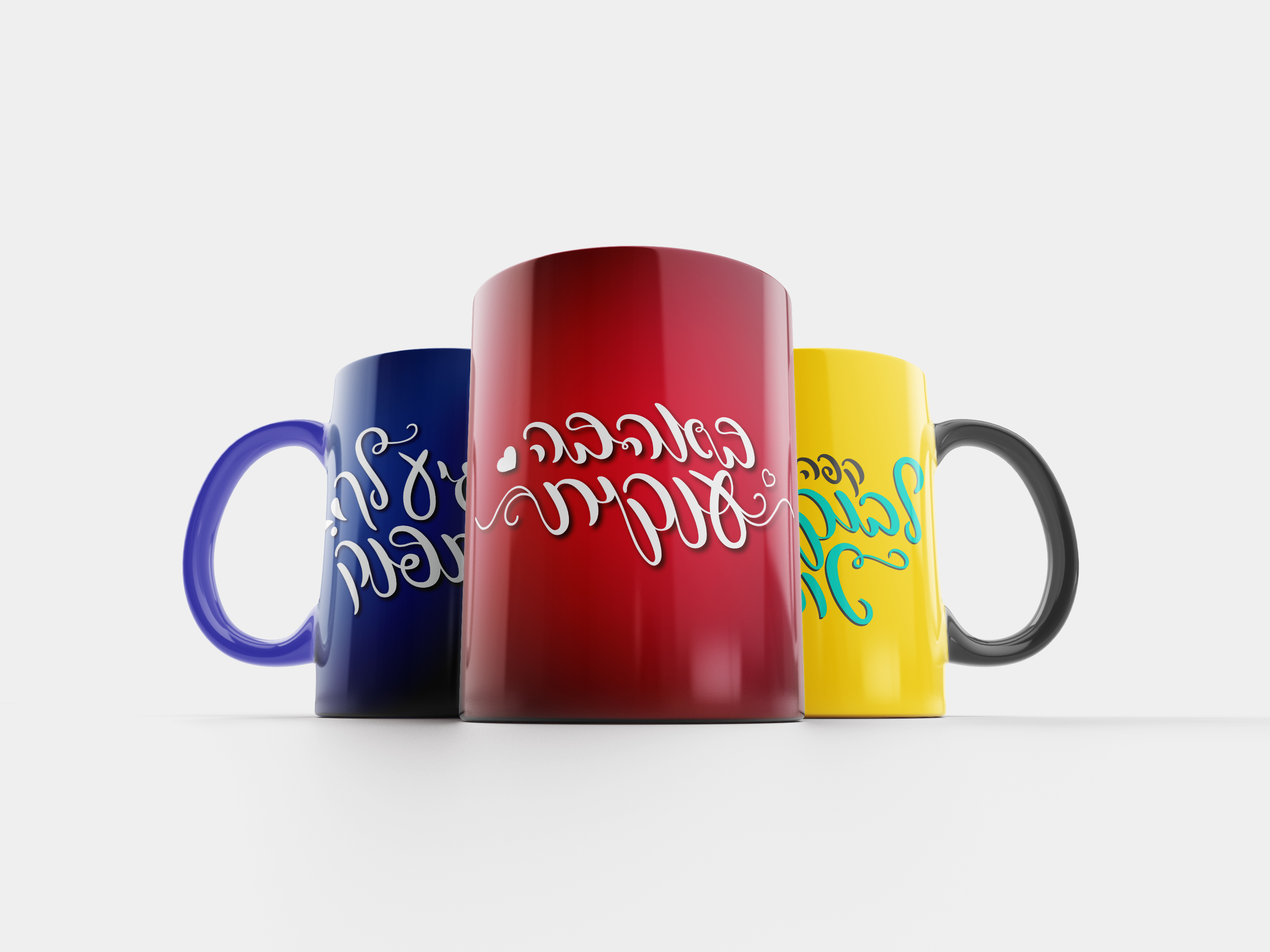 כוסות חמות טיפוגרפיה