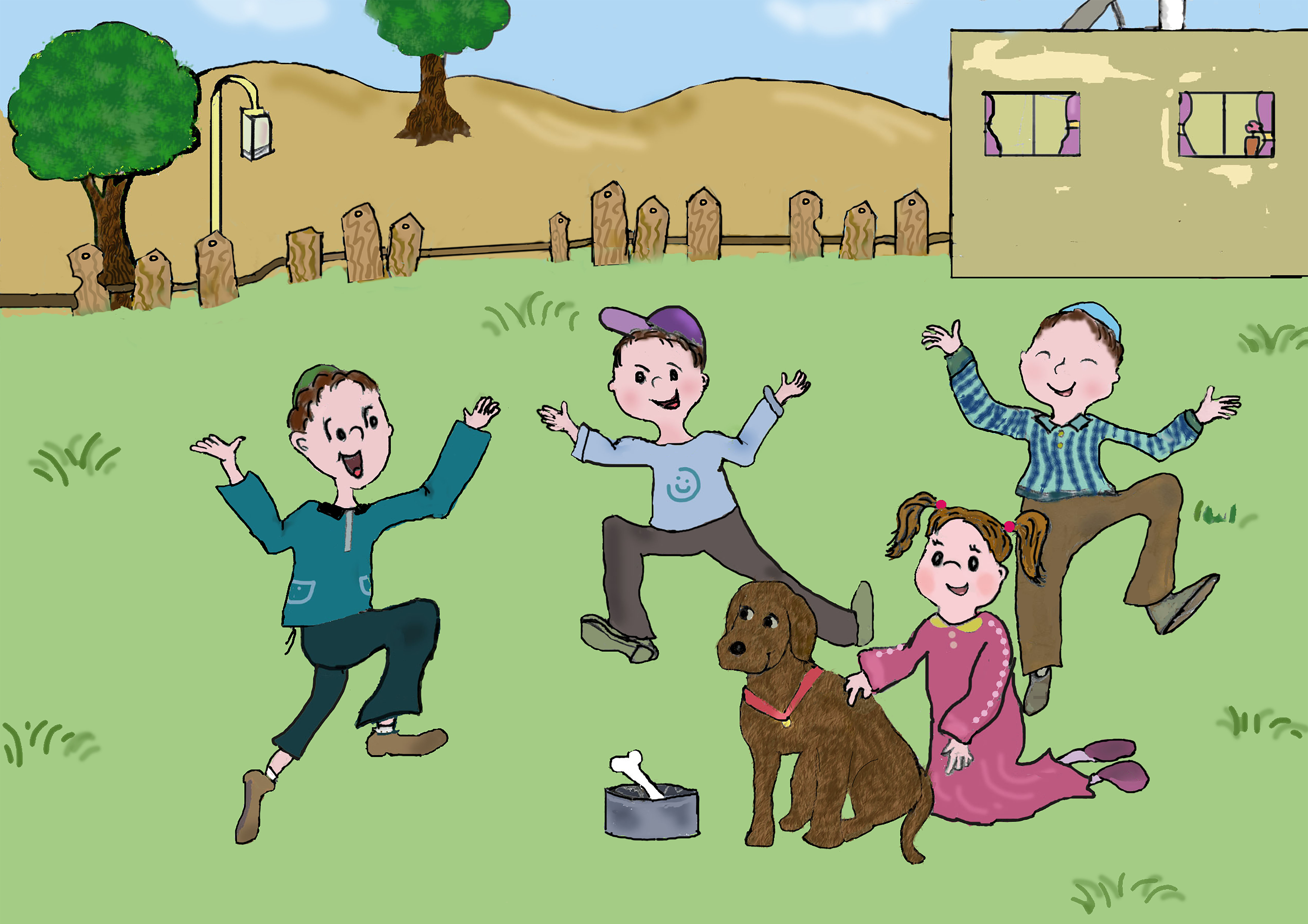 כושי כלב 3
ראו זאת הילדים, יצאו בריקודים, ושרו לו שירים:
אך זהו כלב טוב