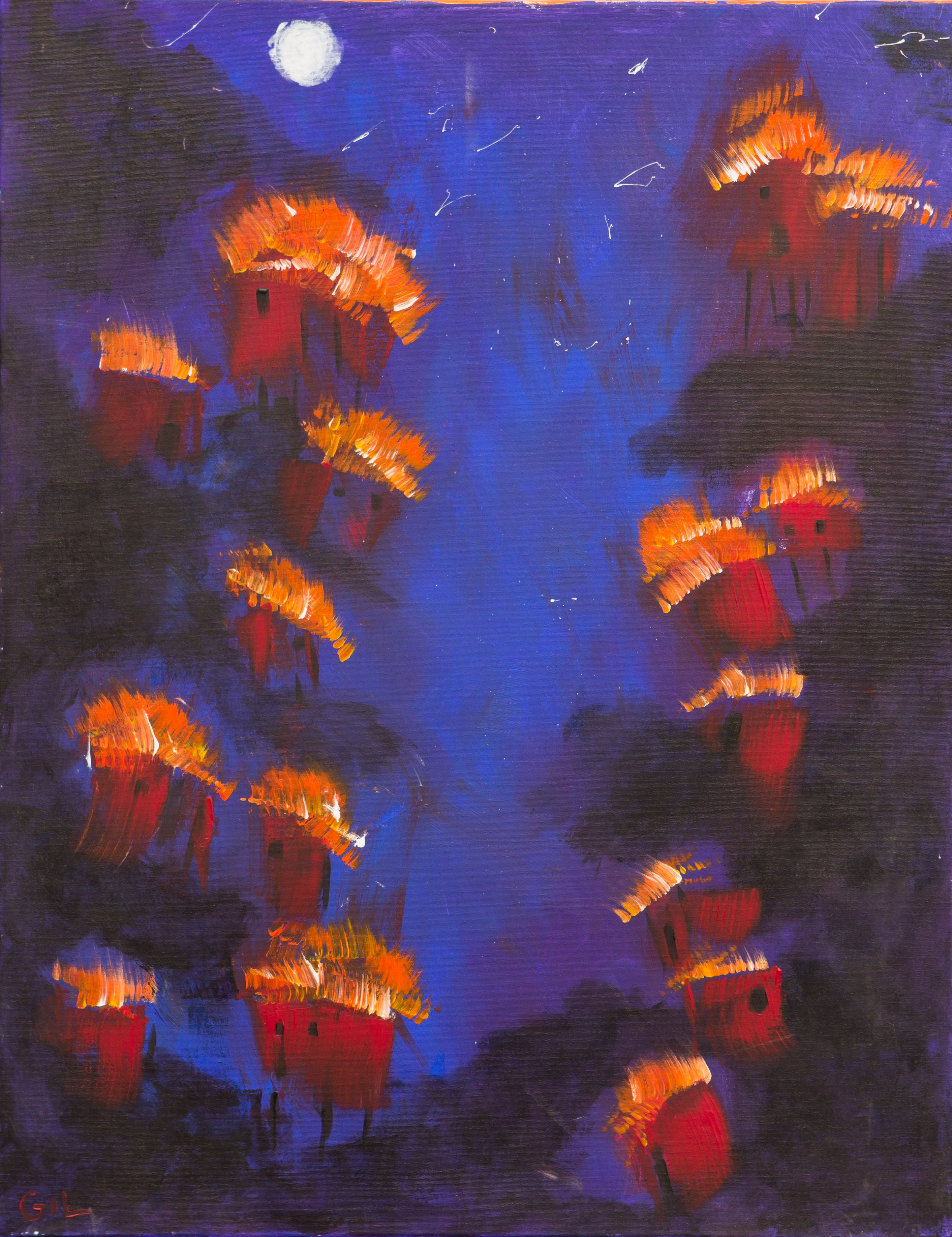 כפר אפריקני. אבסטרקט סטייל