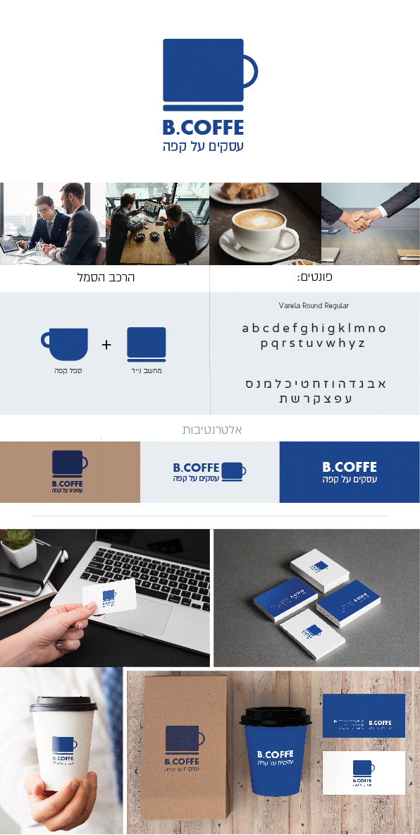 כרטיסיות מיתוג בית קפה לעסקים