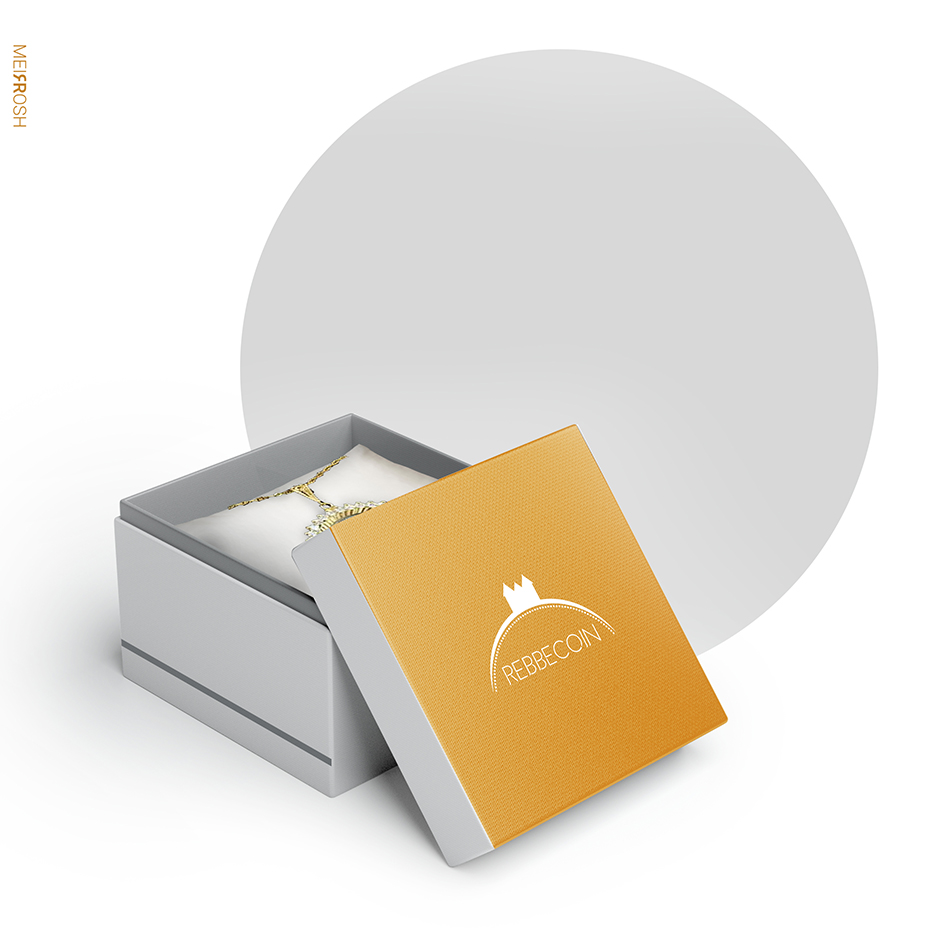 לוגו Rebbe-coin מוקאפ