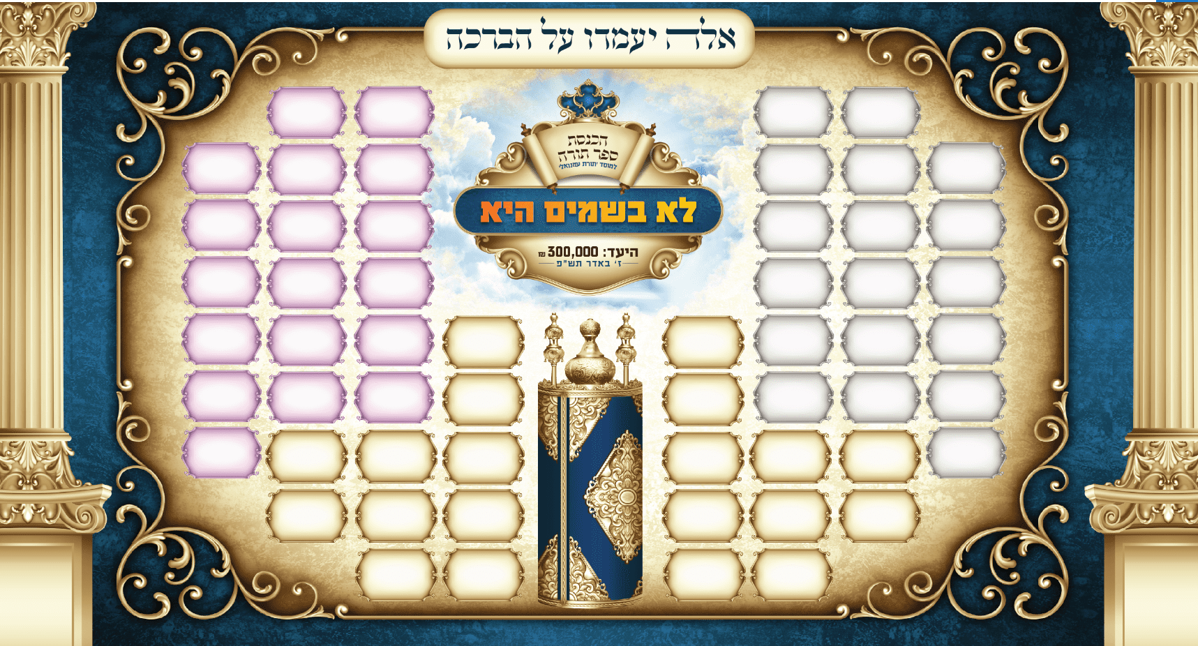 לוח תורמים  הכנסת ספר תורה תורת עמנואל