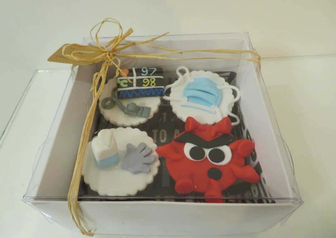 מארז 4 קאפקייקס קורונה