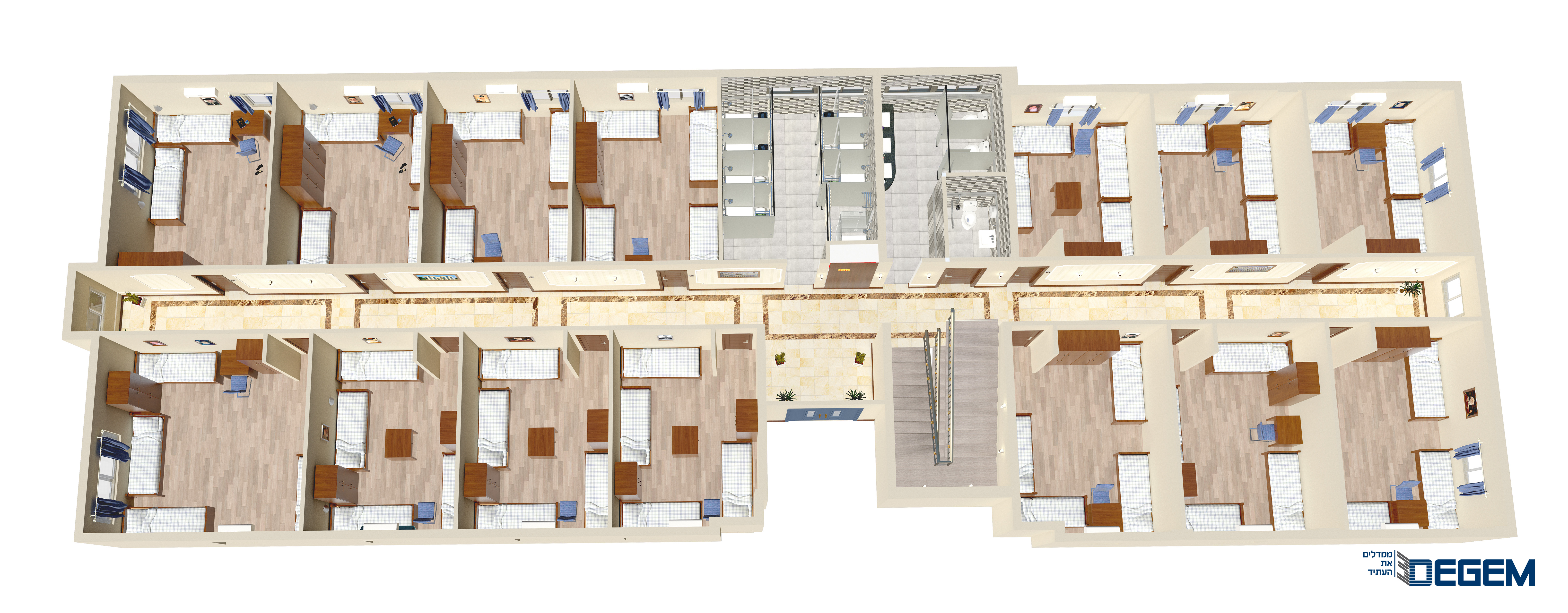 מבט על קומה בישיבה