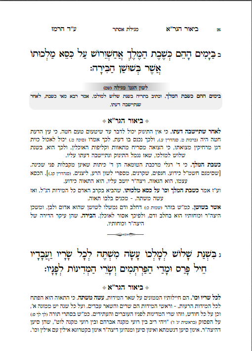 מגילה עם גמרא וביאור הגרא