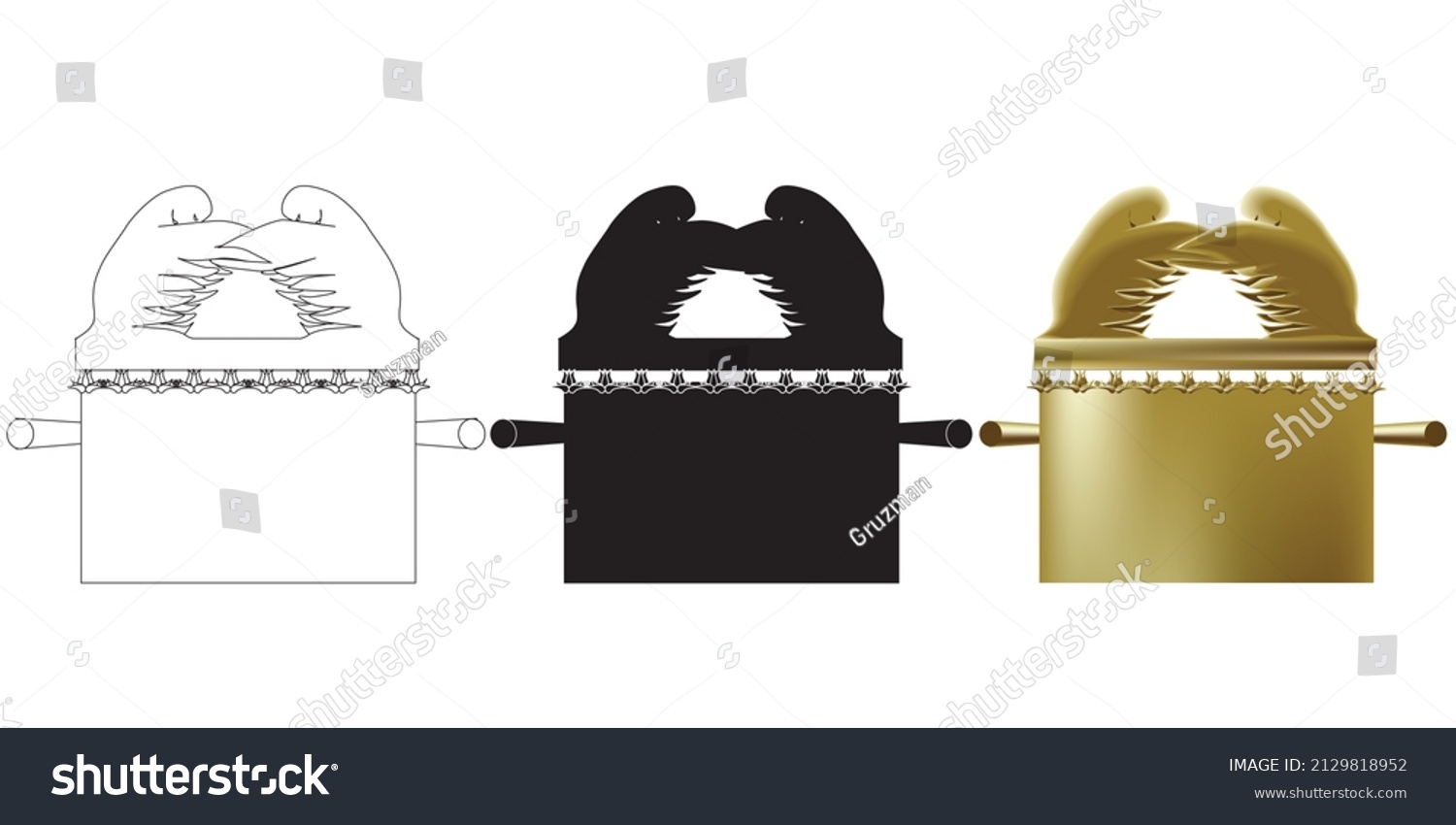 מדויק ציור וקטורי של ארון הזהב הקודש השם ה כפורת כרובים הברית צללית שחורה לצביעה צבעוני בבית ה...jpg