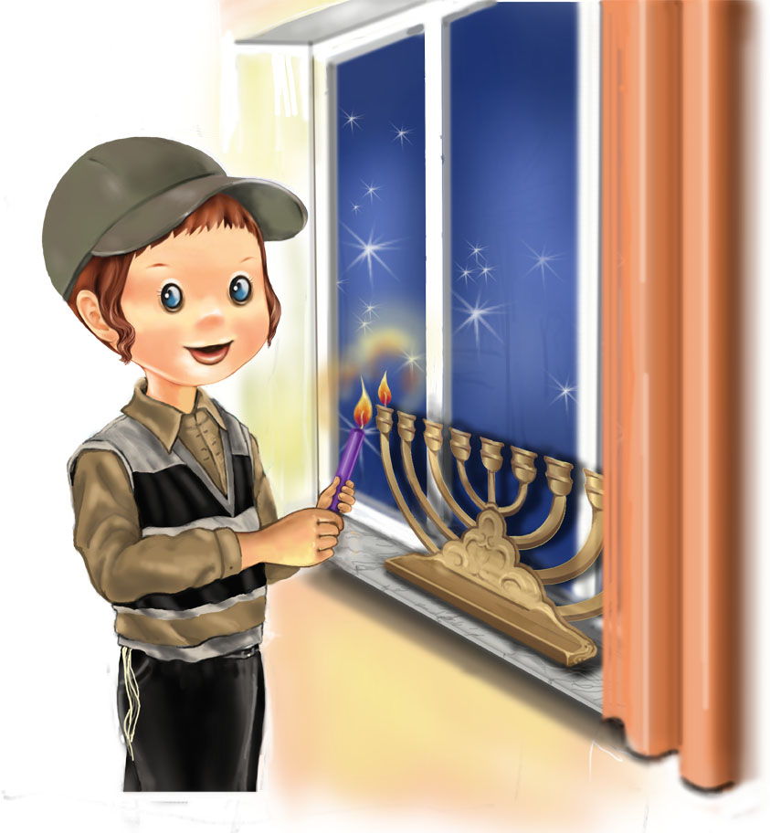 מדליק נרות חנוכה