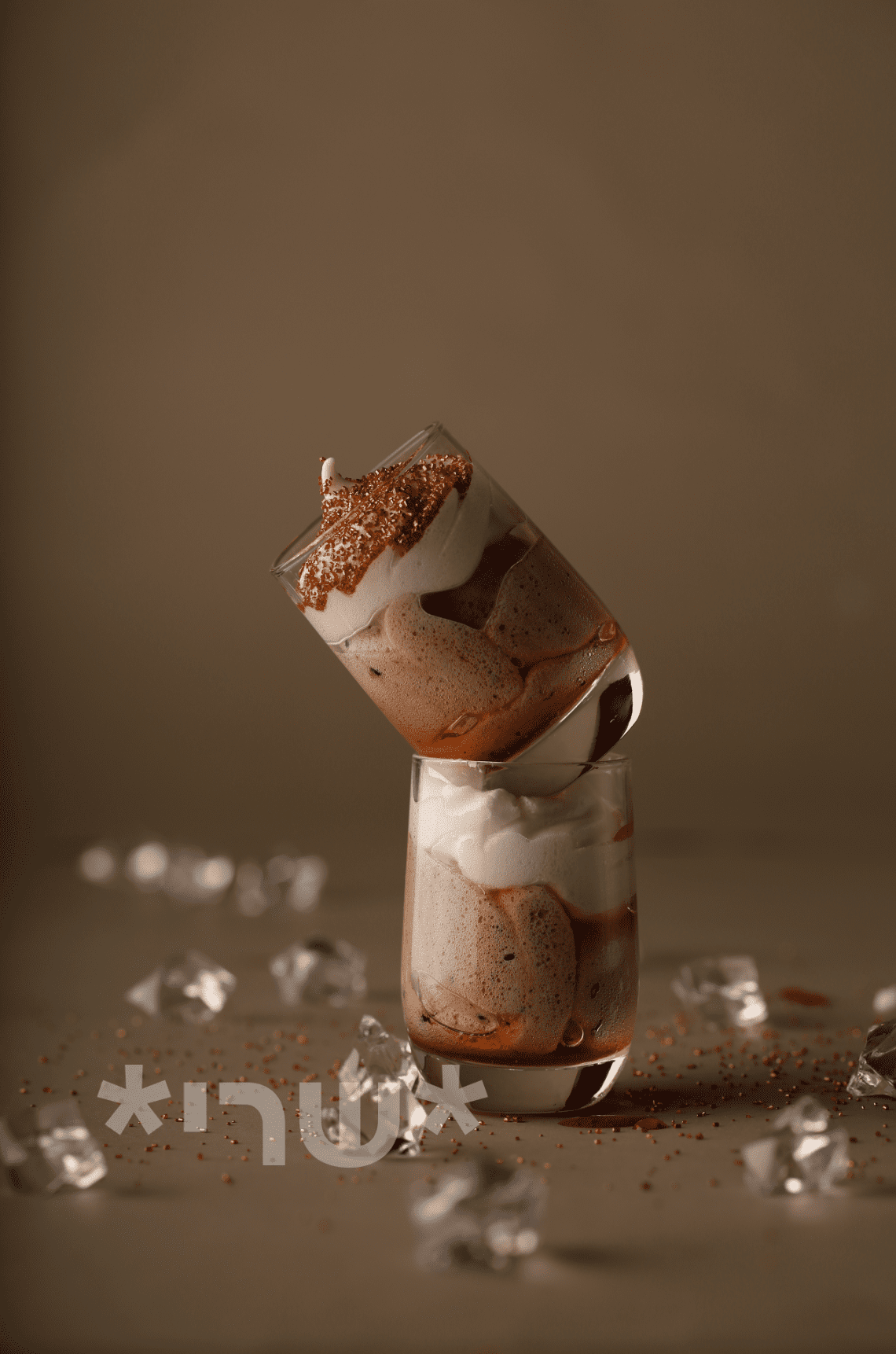 מוס שוקולד וקצפת