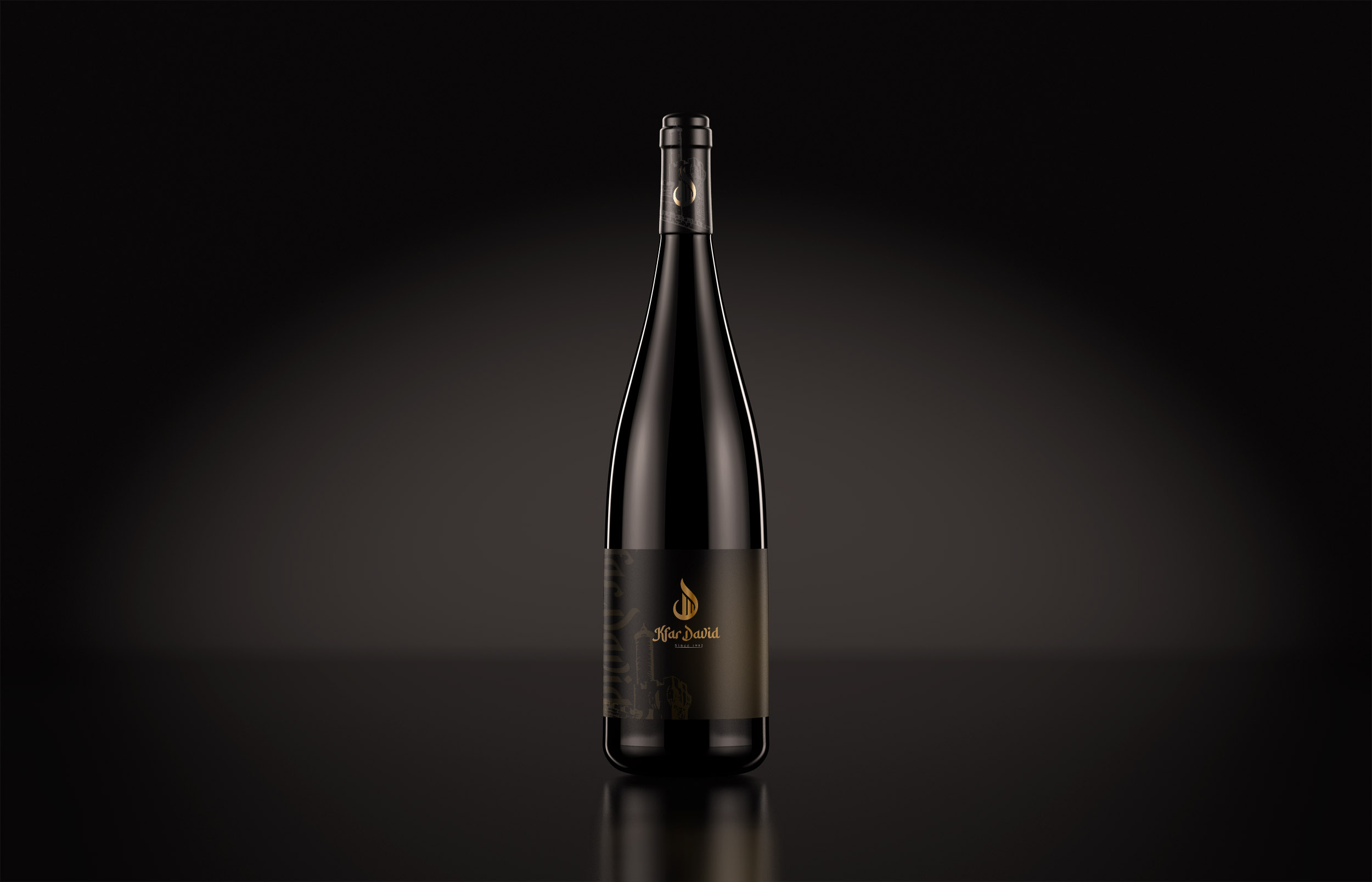 מוקאפ בקבוק כהה