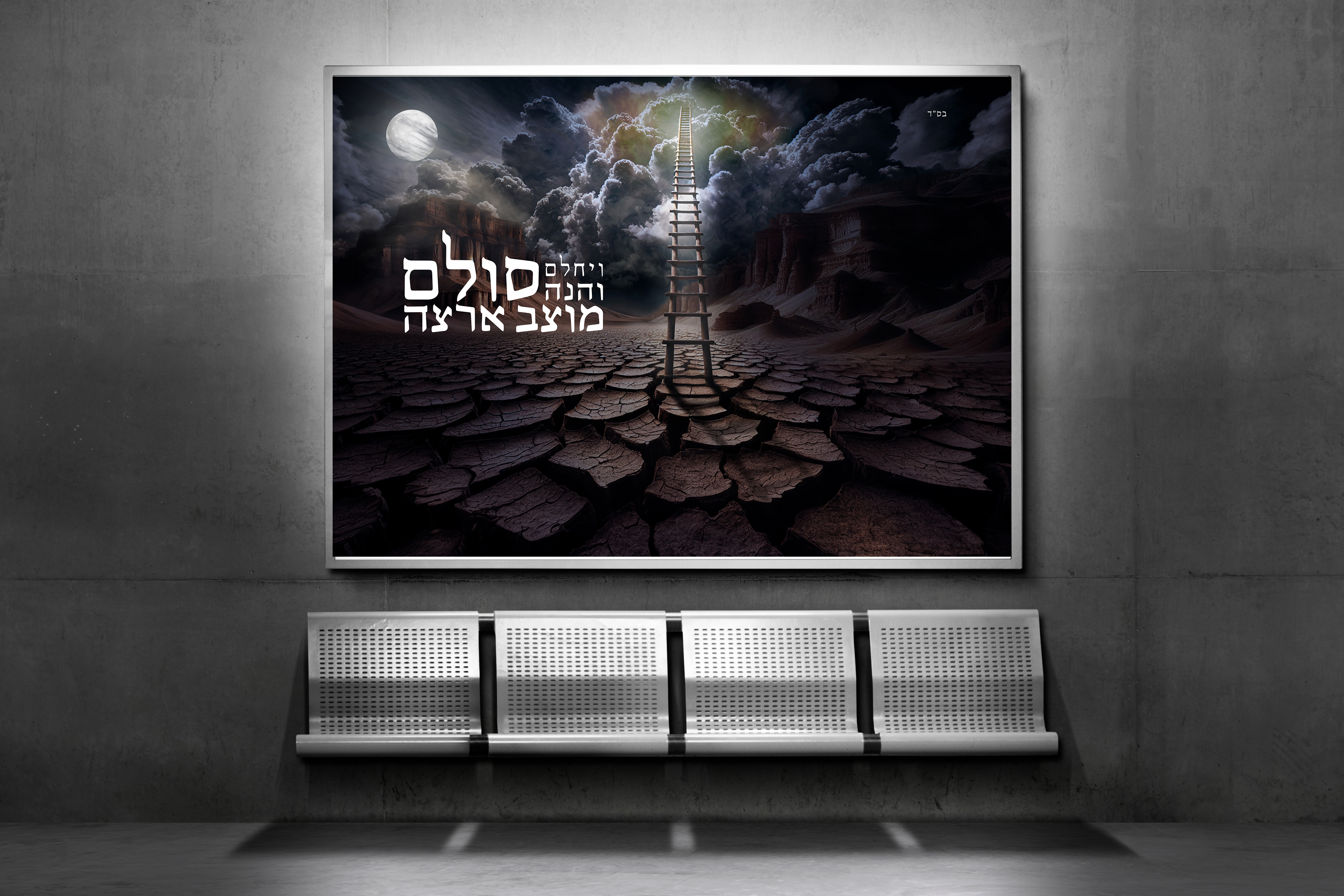 מוקאפ יצירה 'סולם מוצב ארצה'