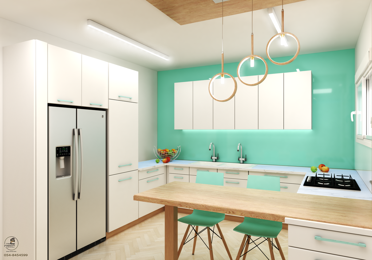 מטבח ננו וקיר זכוכית