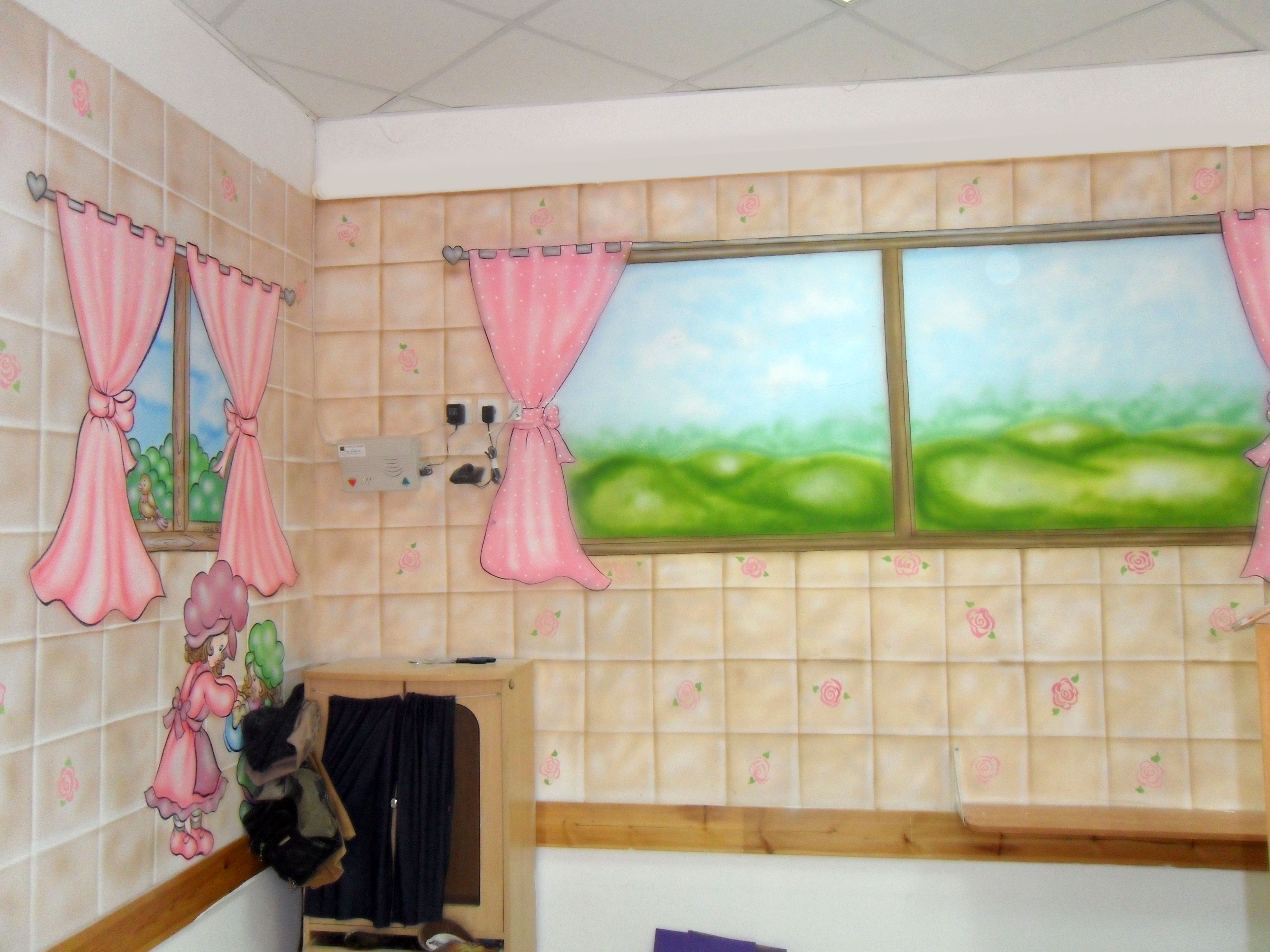 מטבח עם חיפוי מצוייר 2