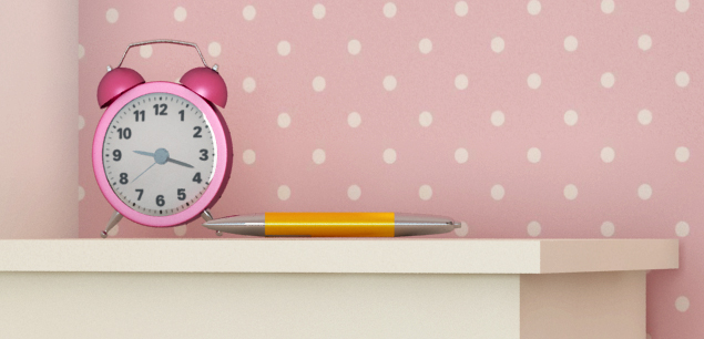 מידול שעון מעורר ועט