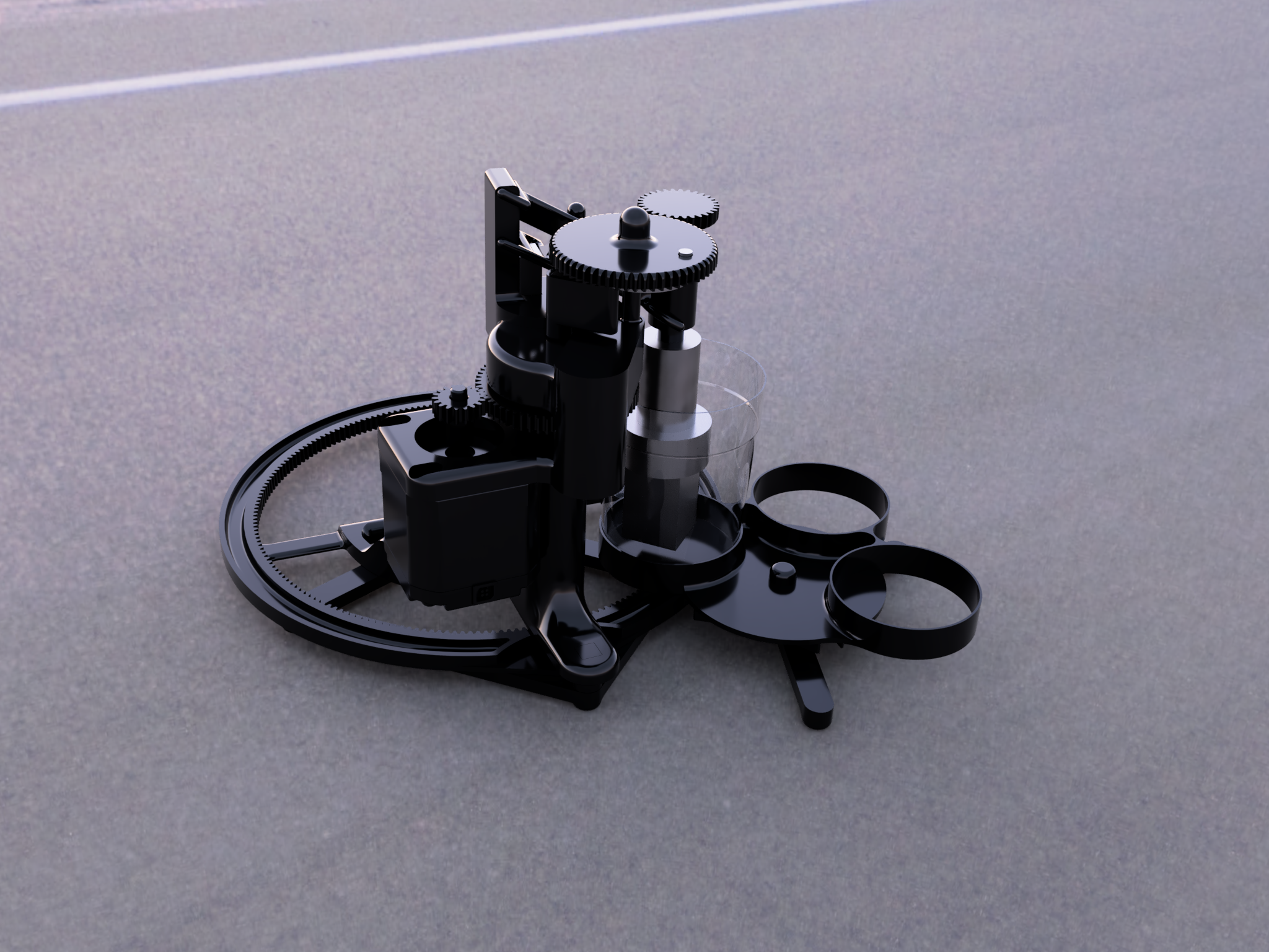 מכונת ניקוי מודלים מודפסים (רינדור)