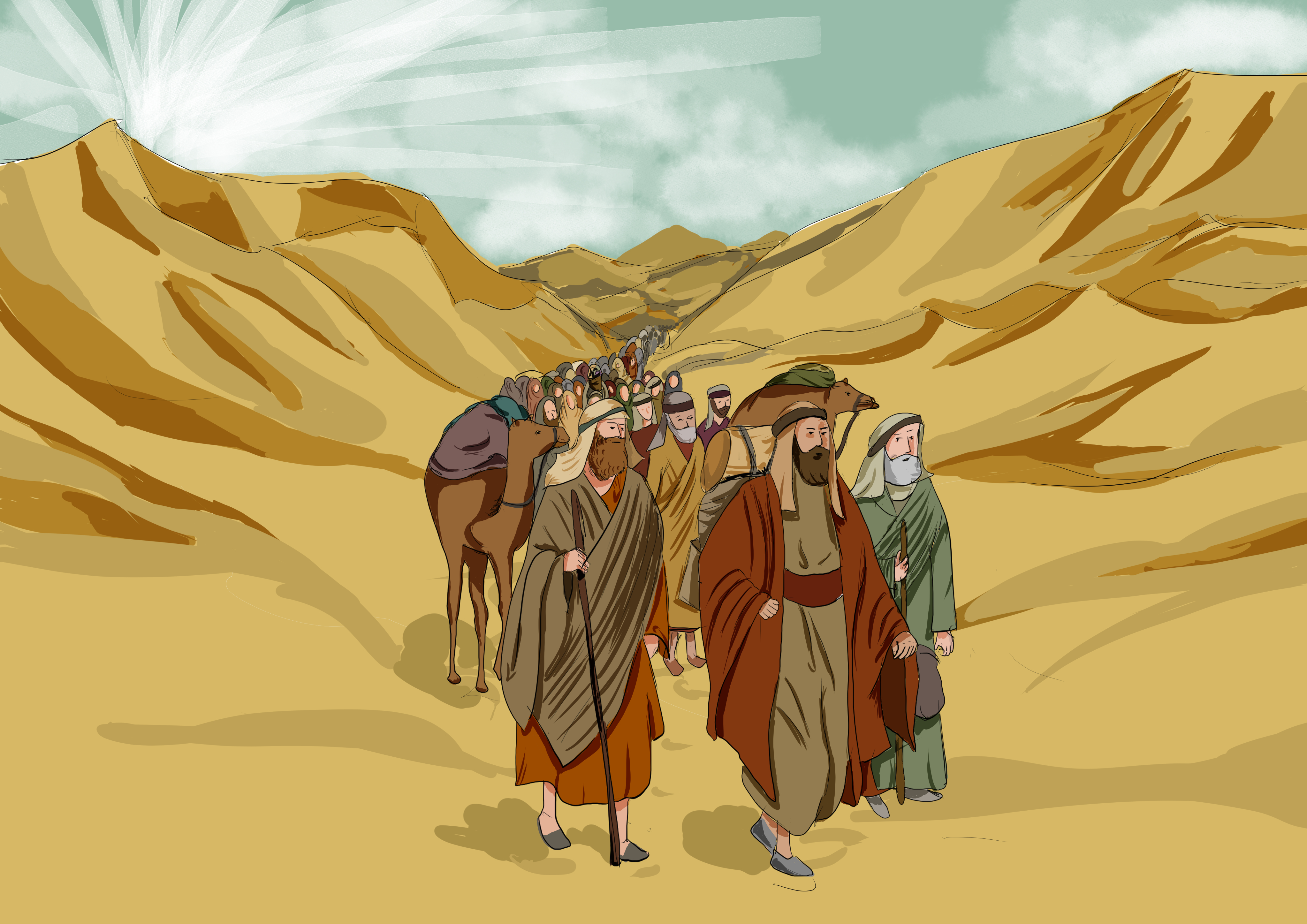 מסע בני ישראל. - איור