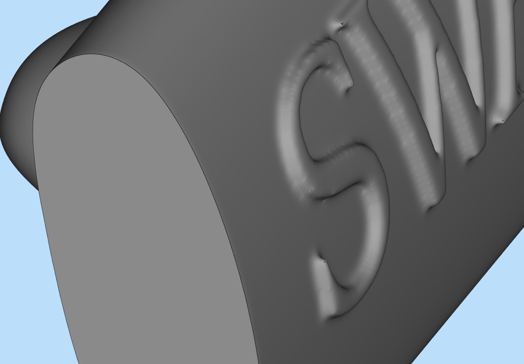 מעמד לשולחן - תקריב על מבנה האותיות