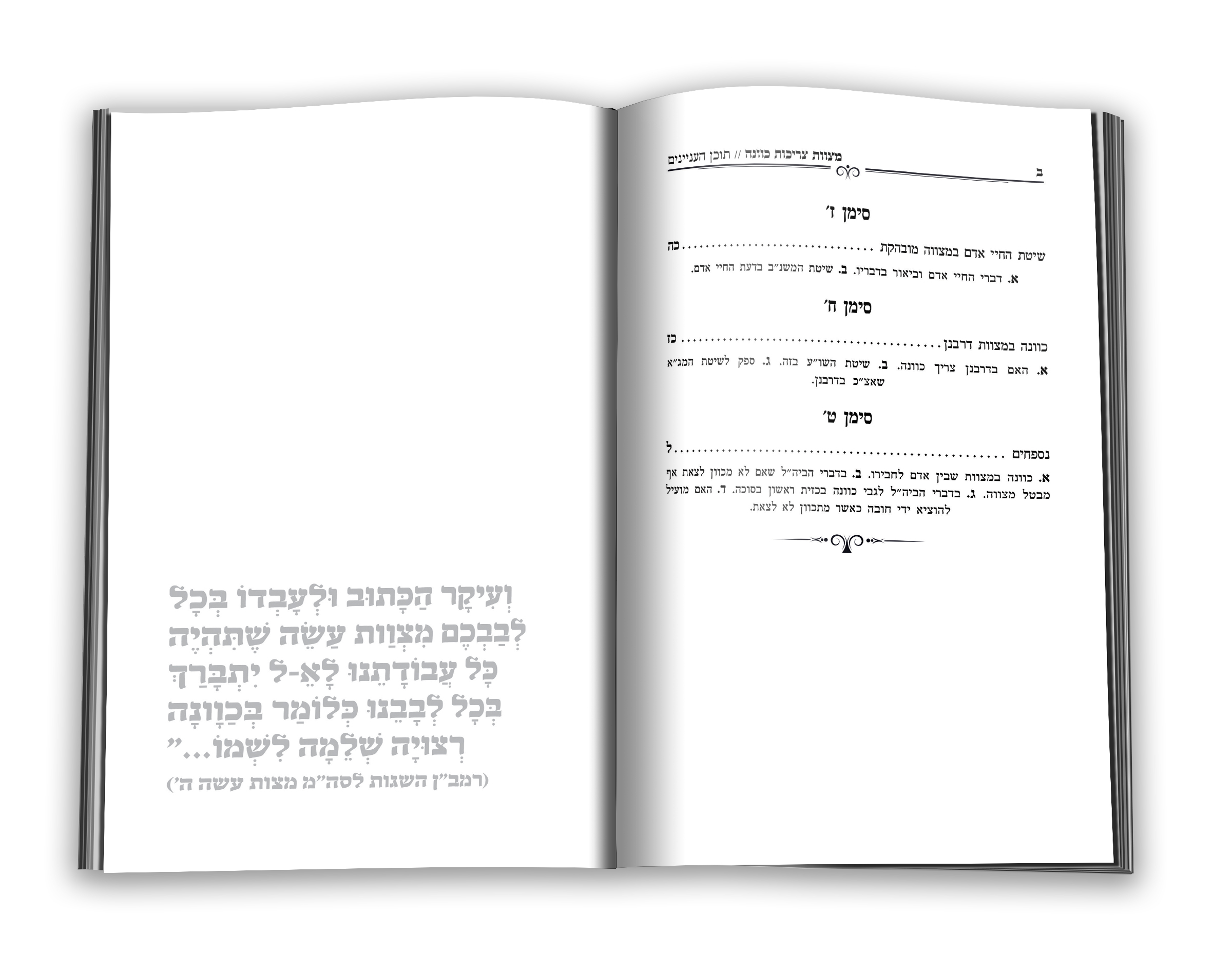 מצוות צריכות כוונה Spread 3