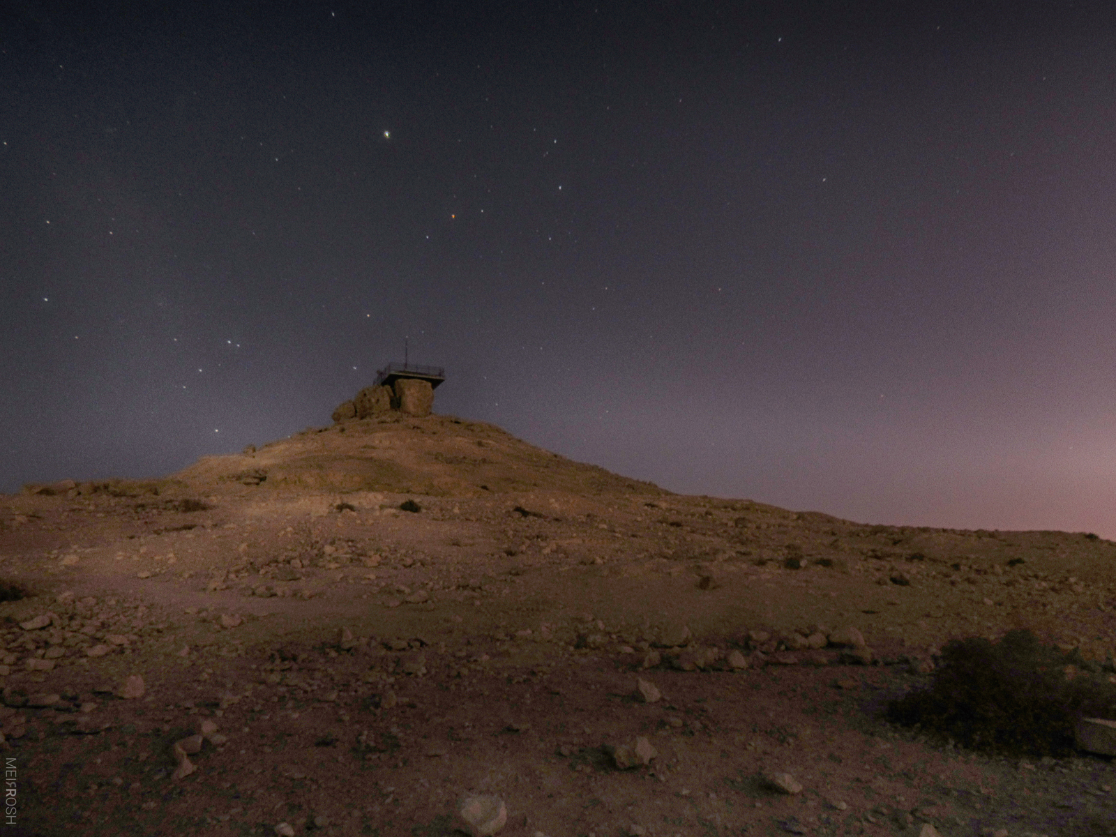 מצפה רמון בשקיעה ובלילה - הכוכבים (1)
