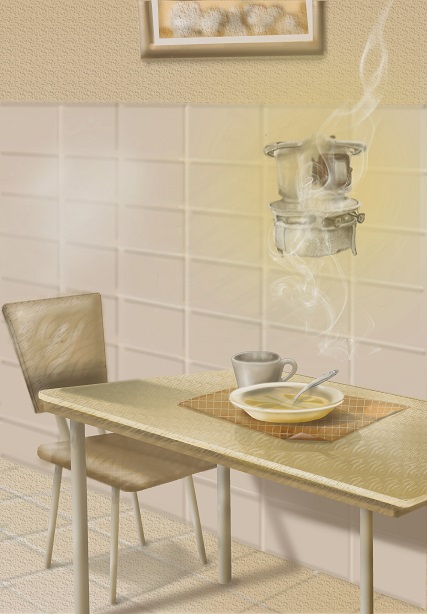 מרק מהביל וריח פתיליה-