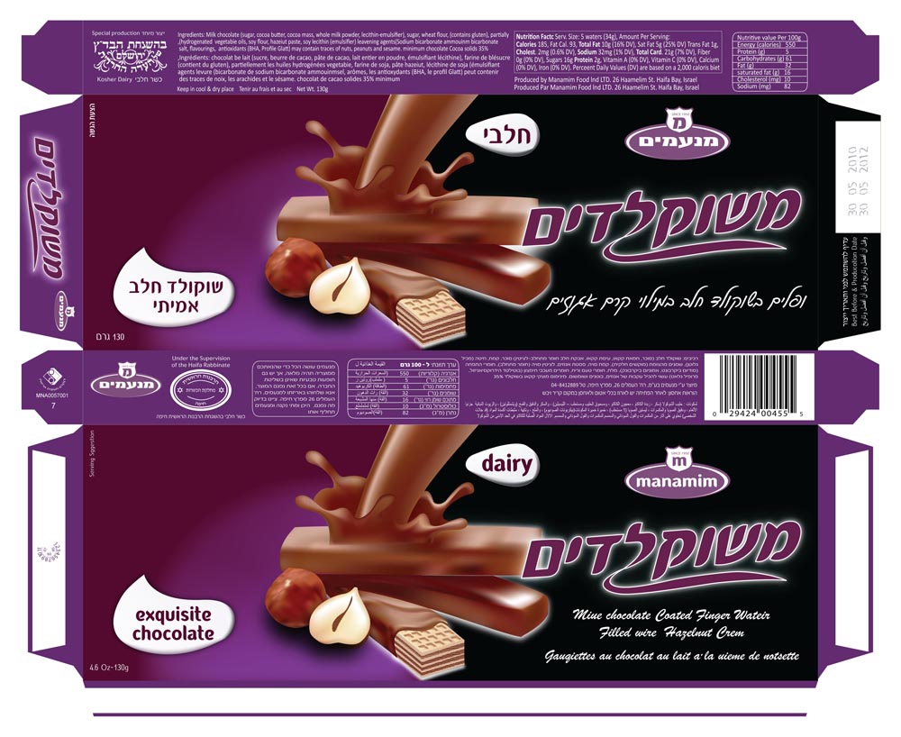 משוקלדים
התוצאה המוגמרת