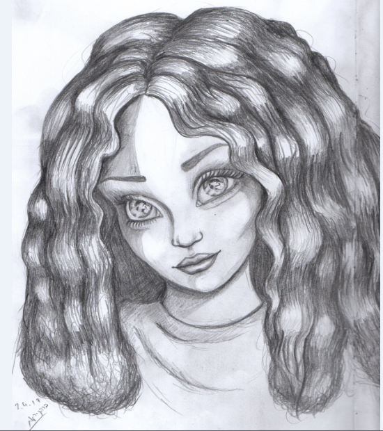 נערה עם עיניים גדולות