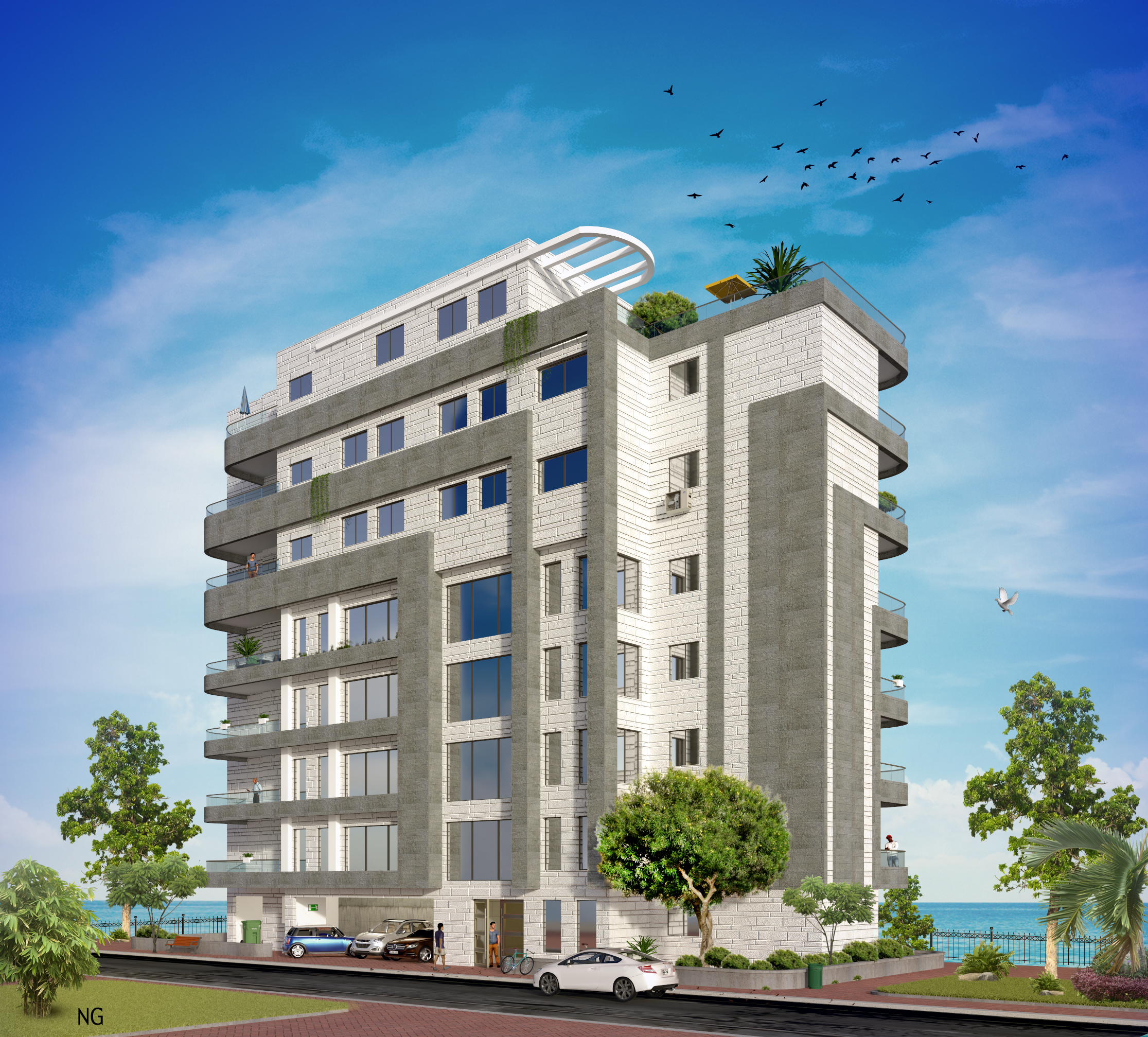 נפתלי גליק סטודיו NG הדמיה בנין תלת מימד 1