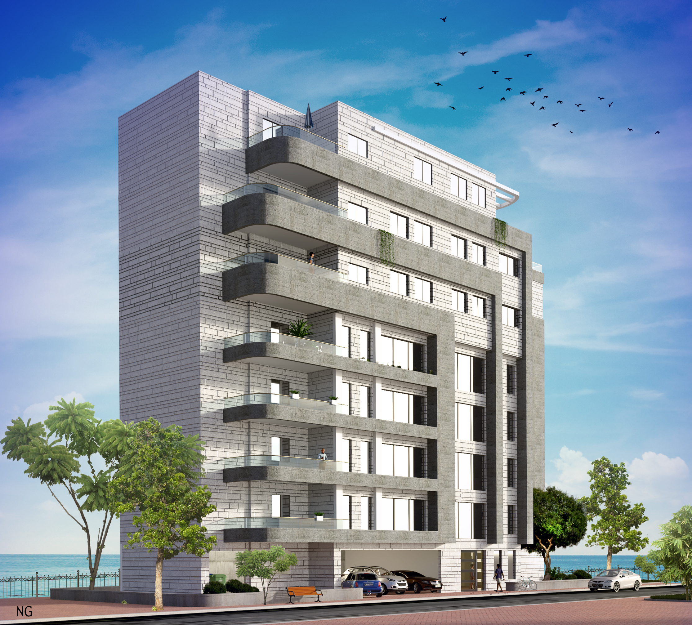 נפתלי גליק סטודיו NG הדמיה בנין תלת מימד 2