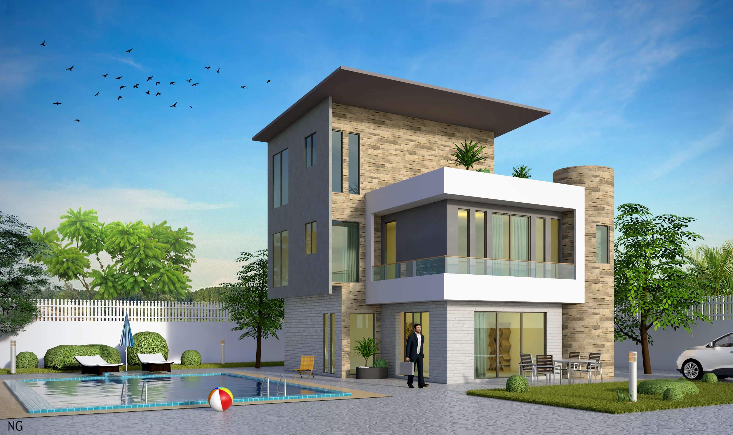 נפתלי גליק סטודיו NG הדמיה תלת מימד וילה