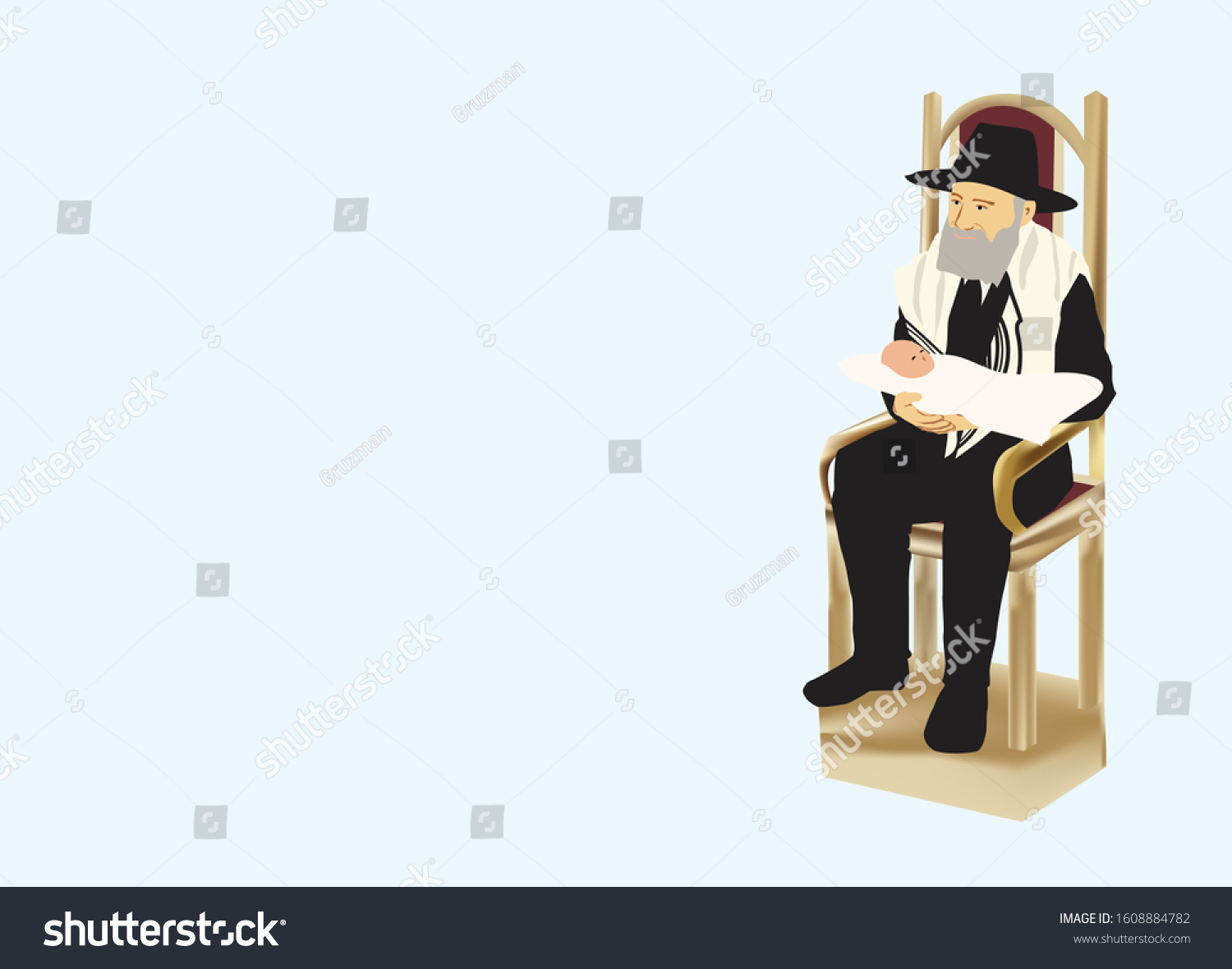 סנדק כסא של אליהו וקטורי איור ציור-1608884782