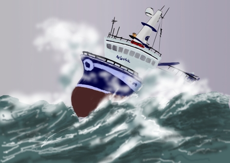 ספינה בסערה