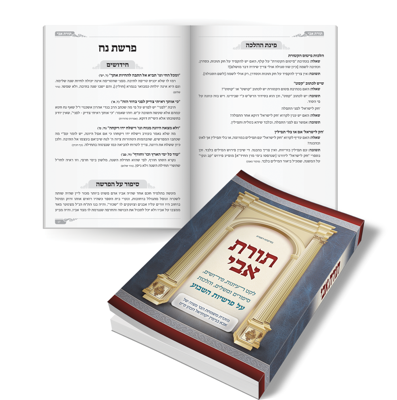 ספר כריכה רכה תורת אבי
עם עימוד גרפי