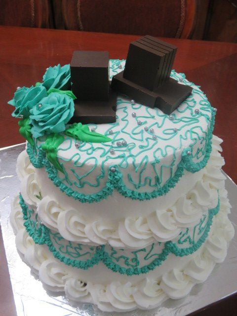 עוגת בר מצוה קומתיים - תכלת