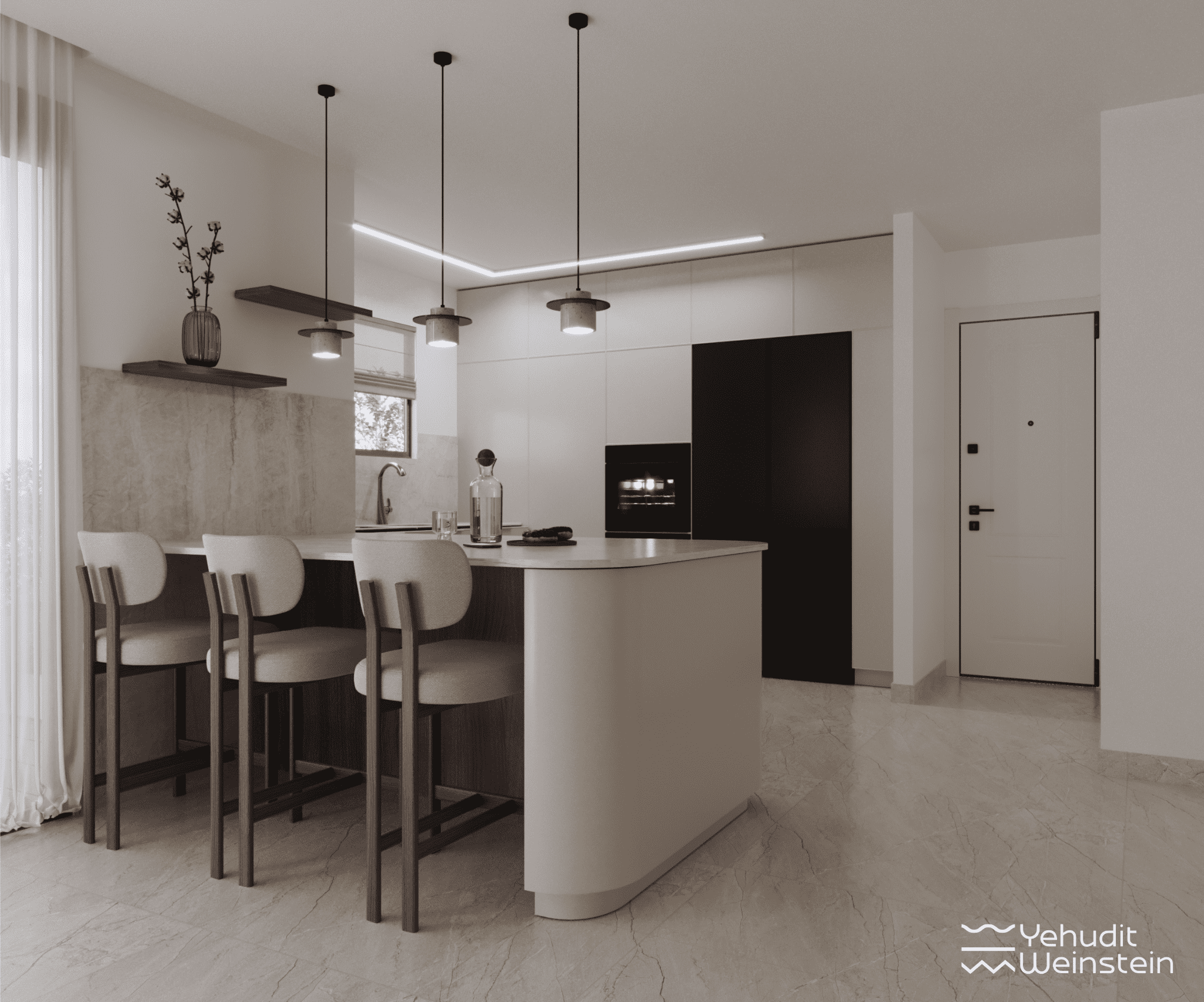 עוד מטבח מושלם שיצא לדרך בסגנון מודרני חם :)