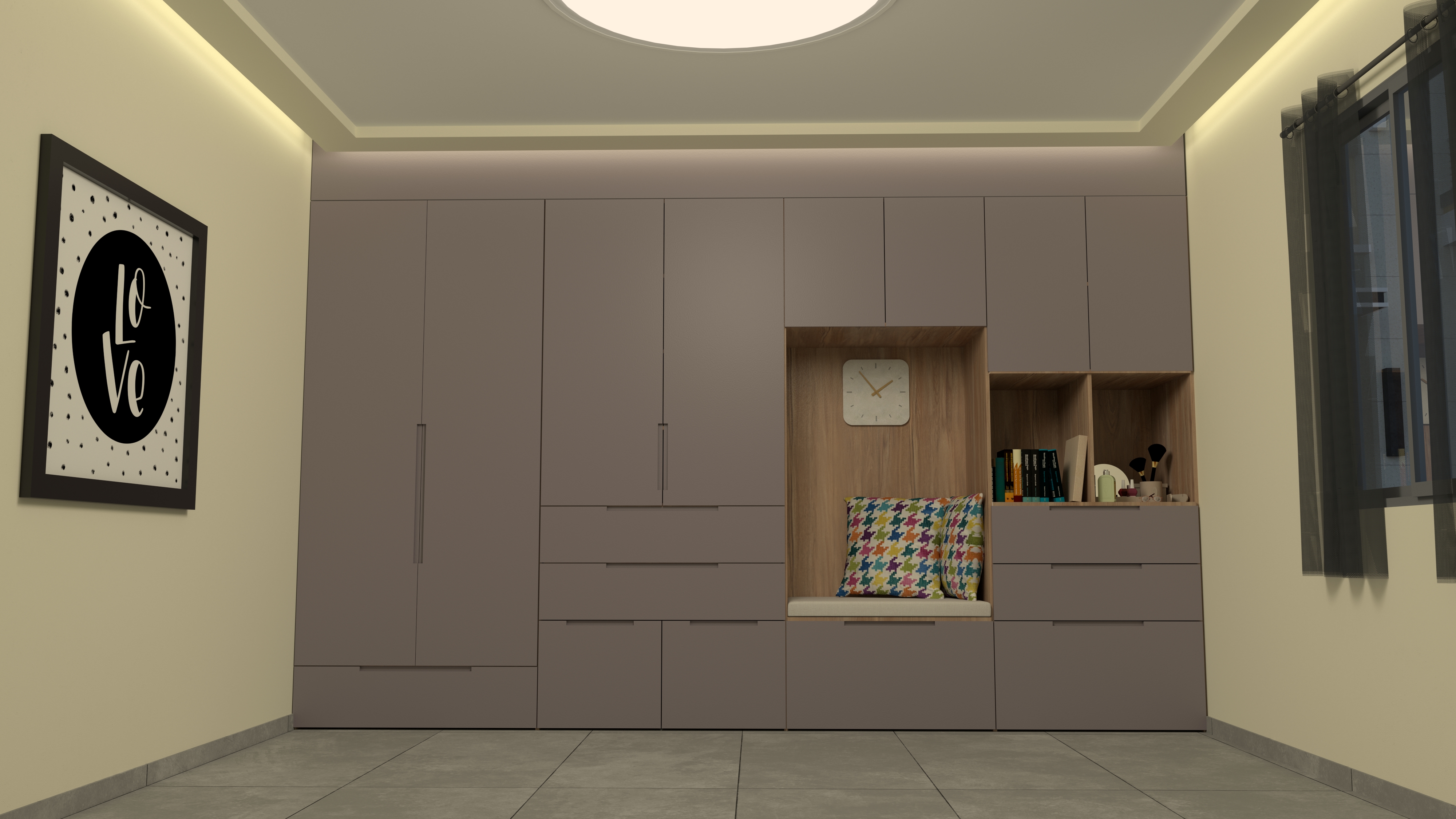 עיצוב והדמיית ארון לחדר ילדים