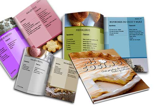 עיצוב ועימוד ספר מתכונים בספרדית