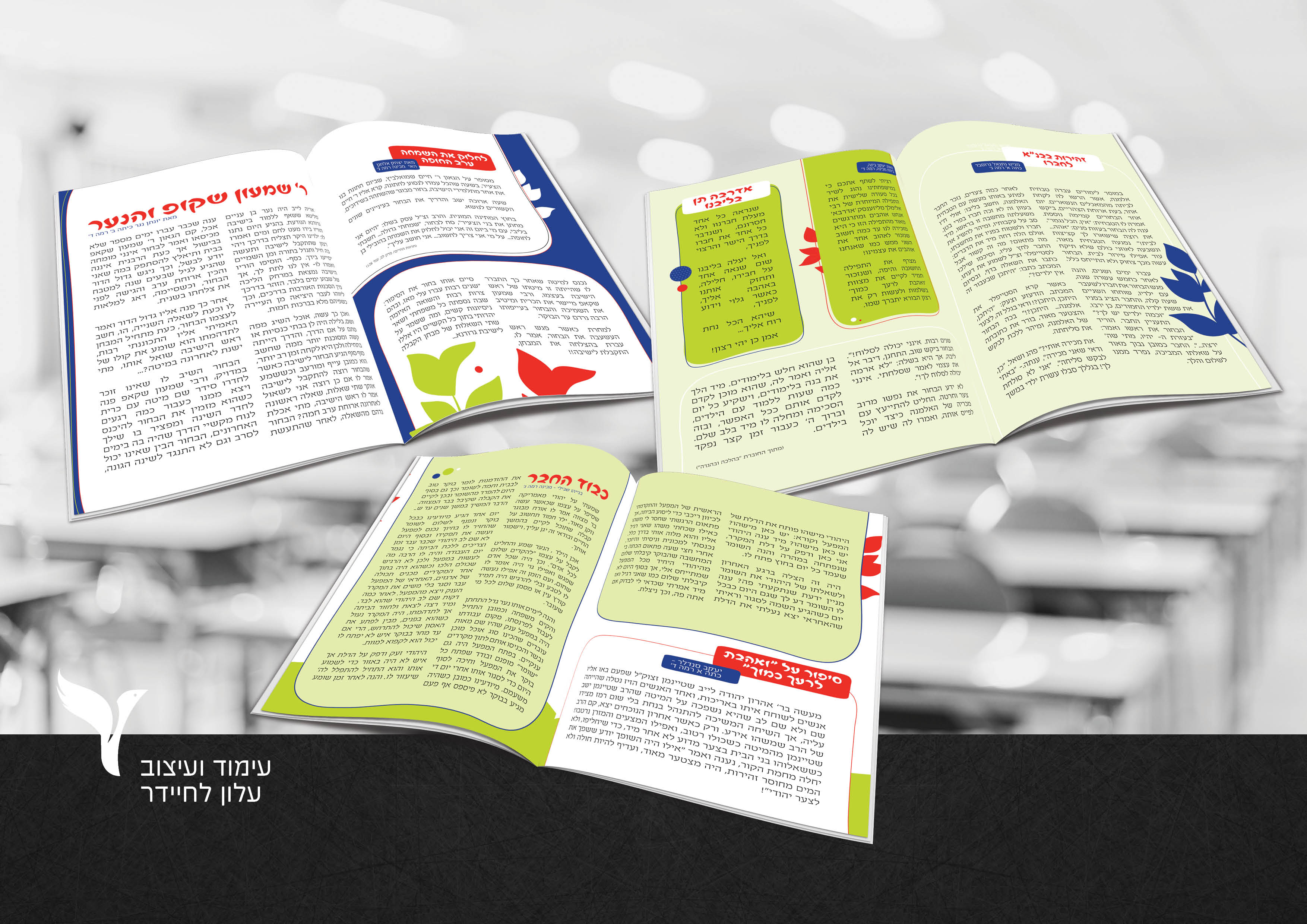 עיצוב ועימוד עלון לחיידר