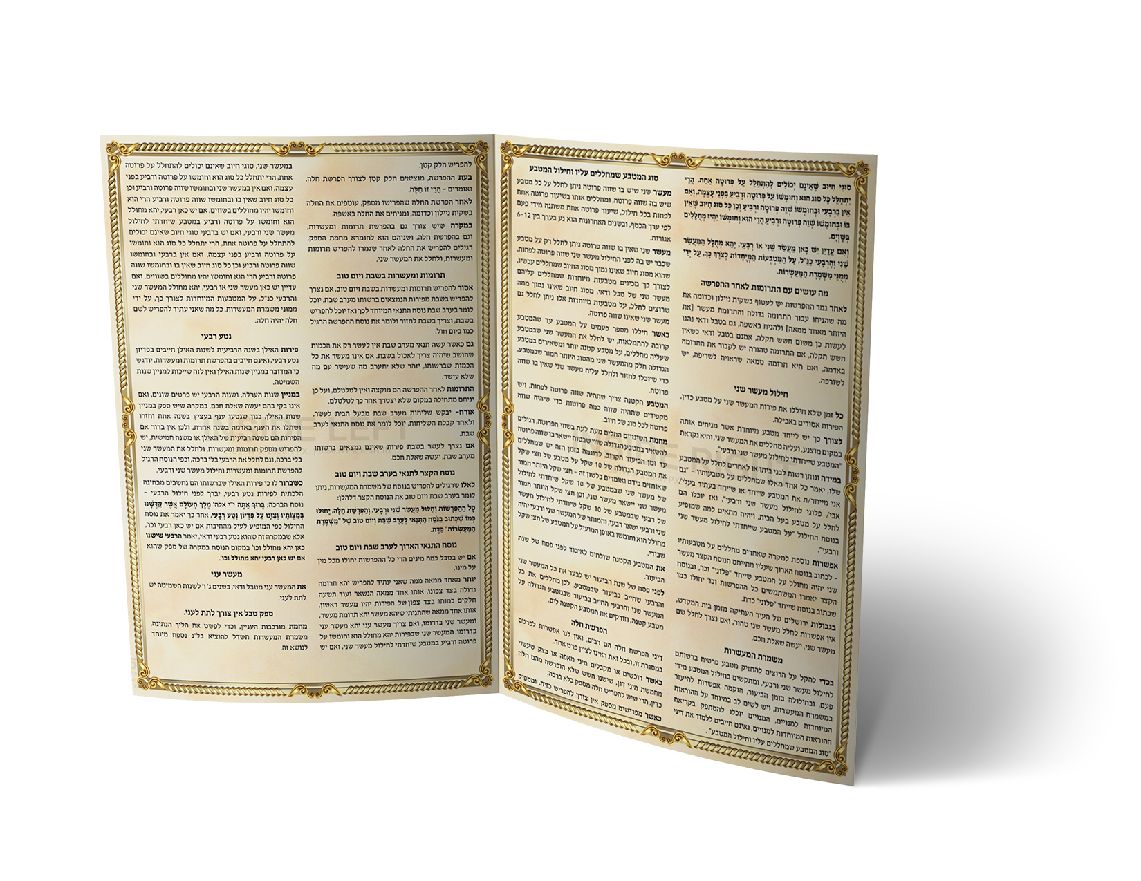 עלון הלכות משמרת המעשרות הדמיה