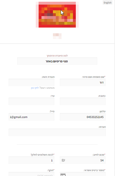 עמוד התשלום