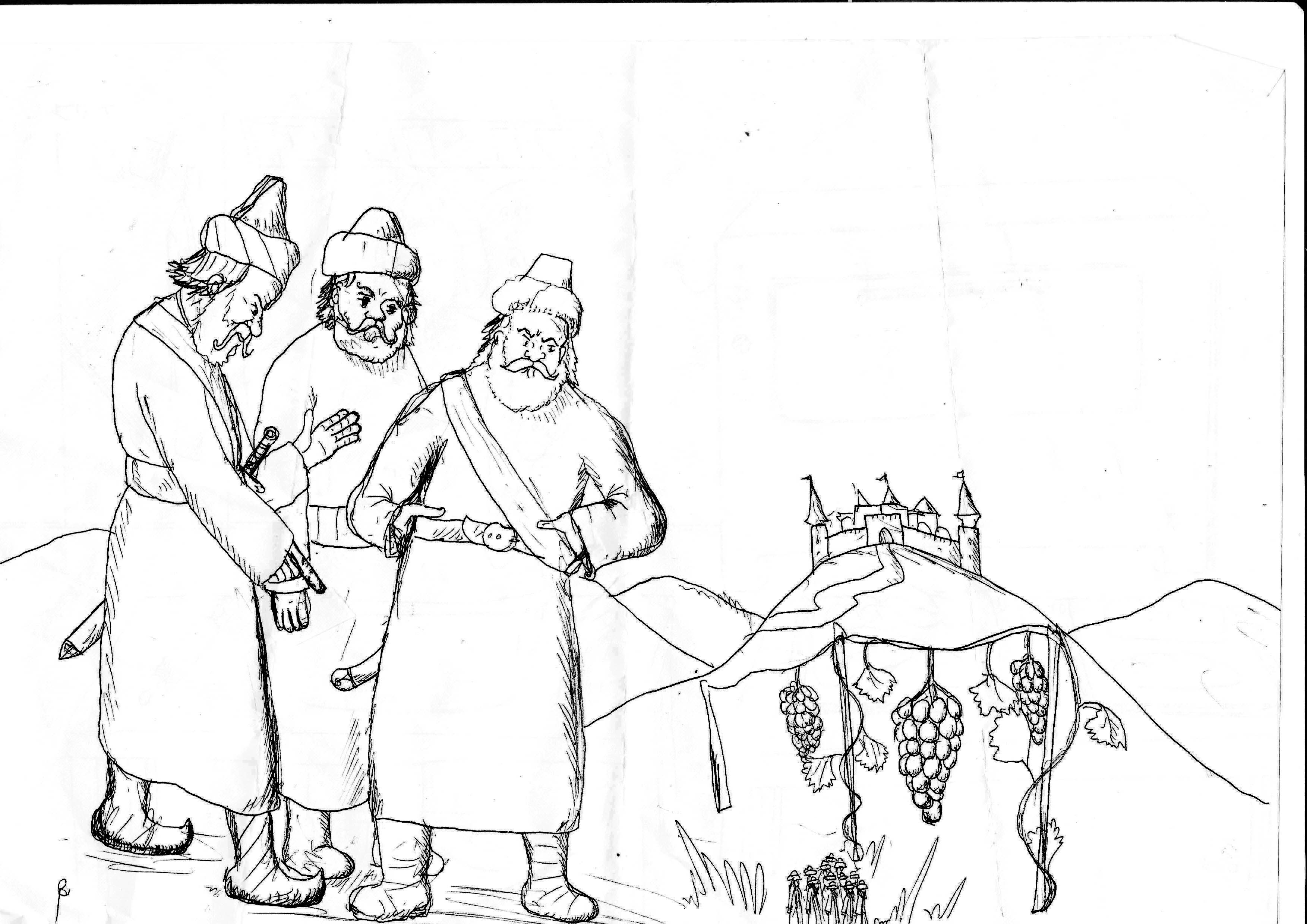 ענקים (ציור לחיידר לפרשת שלח)