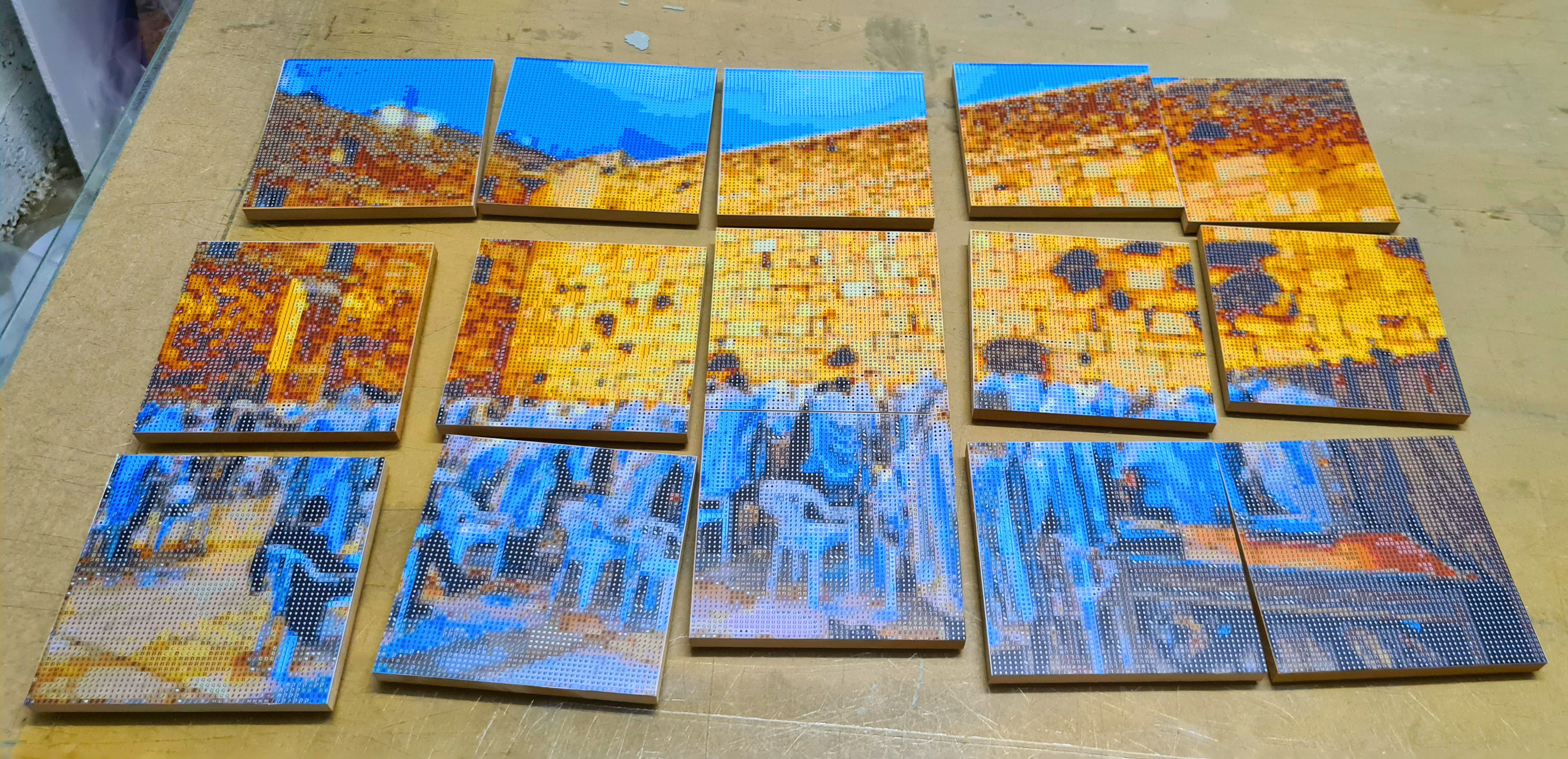 ערכה קבוצתית ליצירת תמונת יהלומים משותפת 15 חלקים